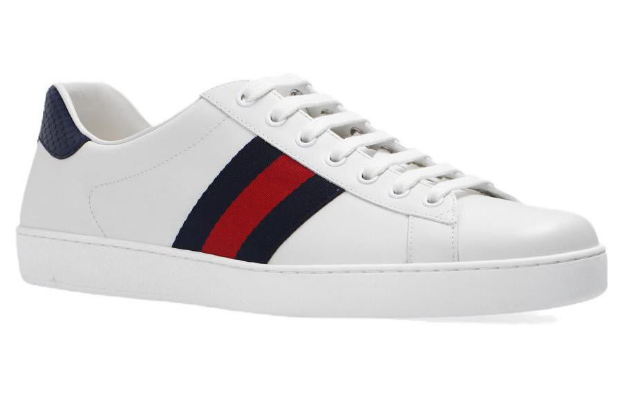 Gucci Ace Leather 'White Blue' 386750-02JR0-9072 - 4