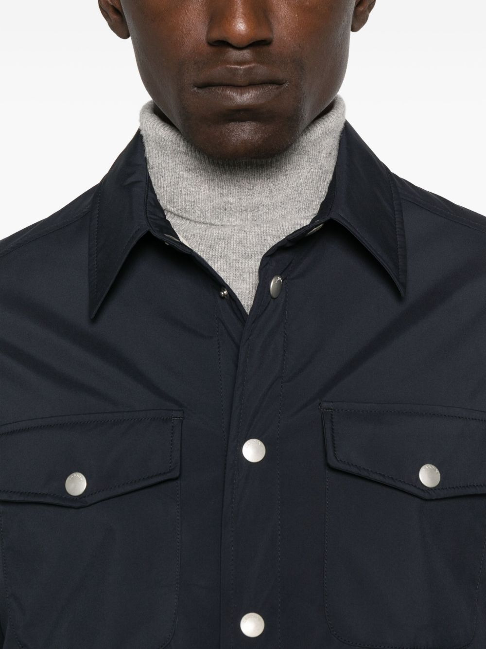 button-fastening flap-pocket jacket - 5