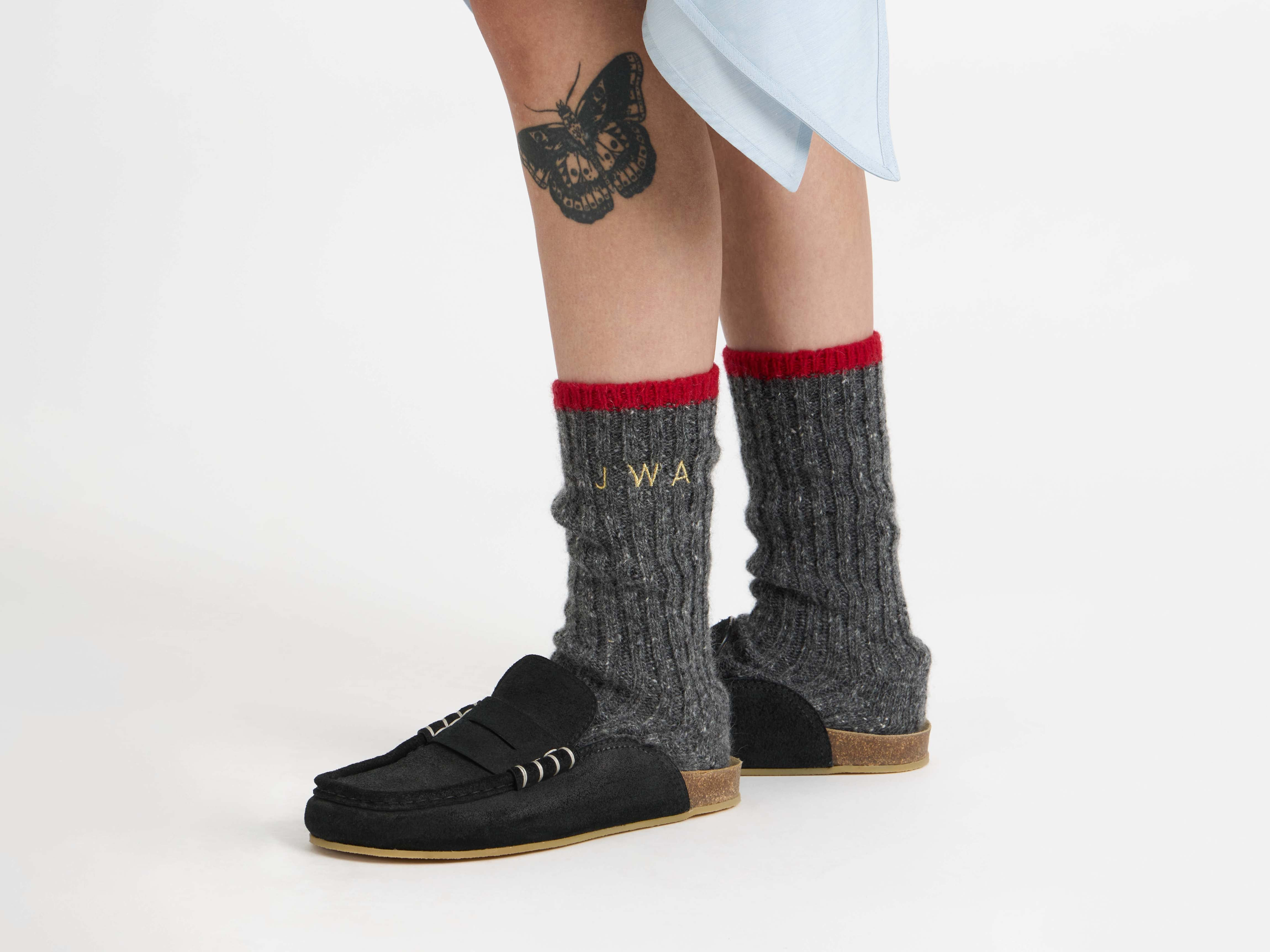 DONEGAL SOCK IN CHARCOAL MELANGE - 3
