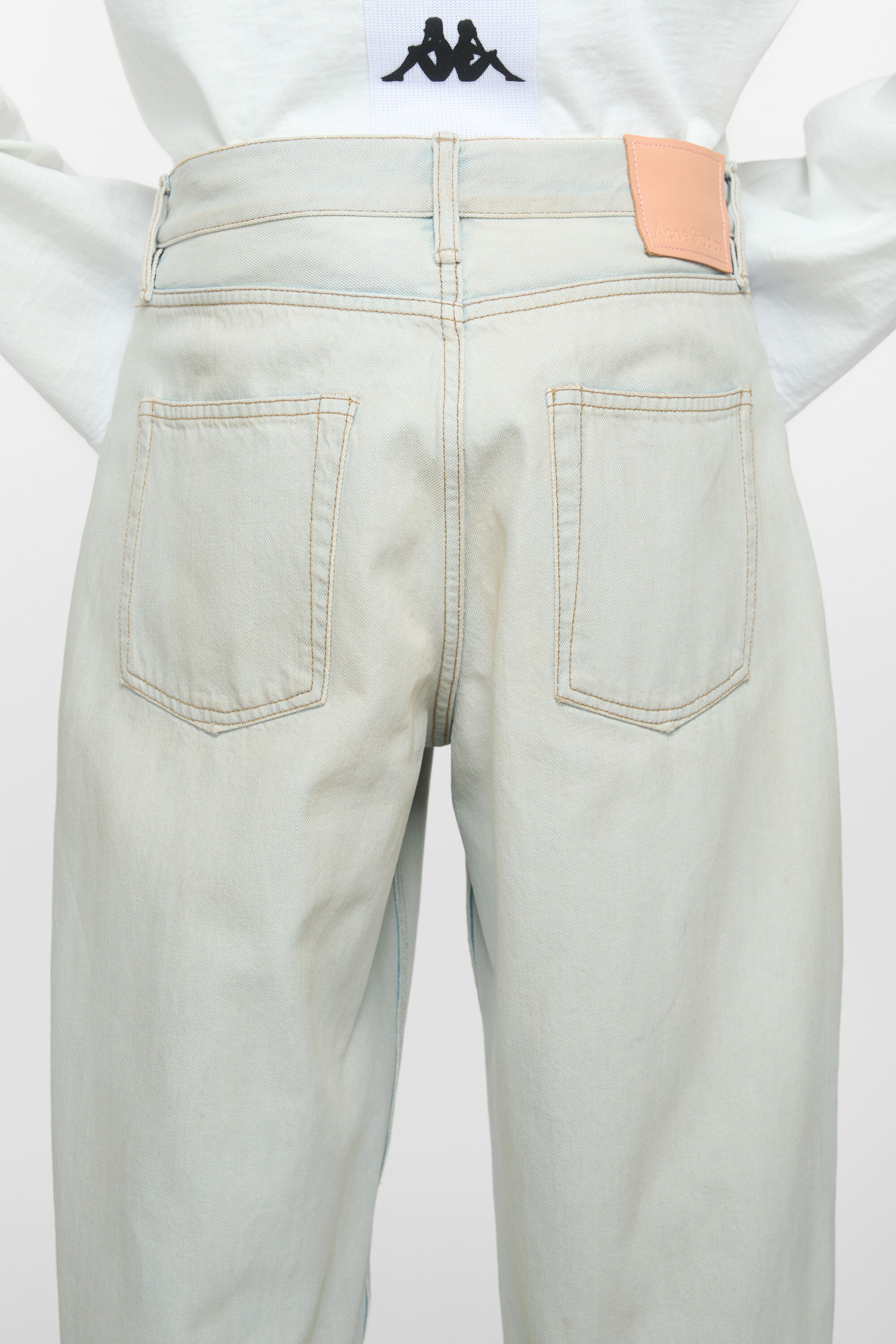 Loose fit jeans - 1981M Acne Studios x Kappa - Light blue/white - 7