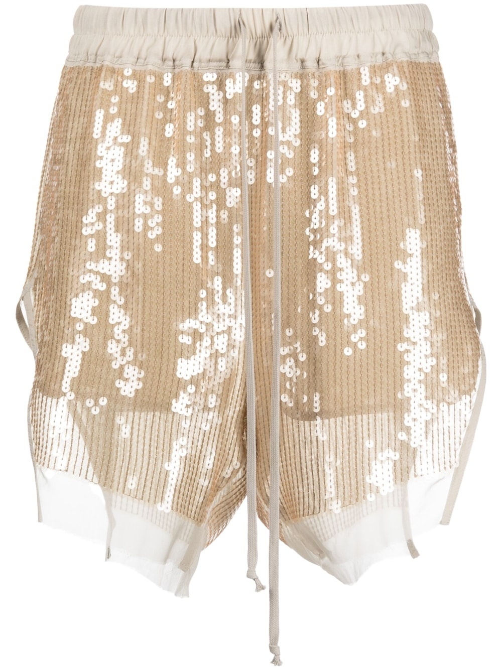 sequin-embellished short shorts - 1