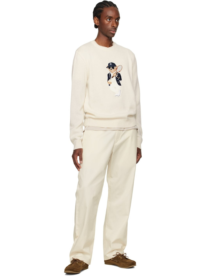 Ralph Lauren Off-White Polo Bear Cashmere Sweater outlook