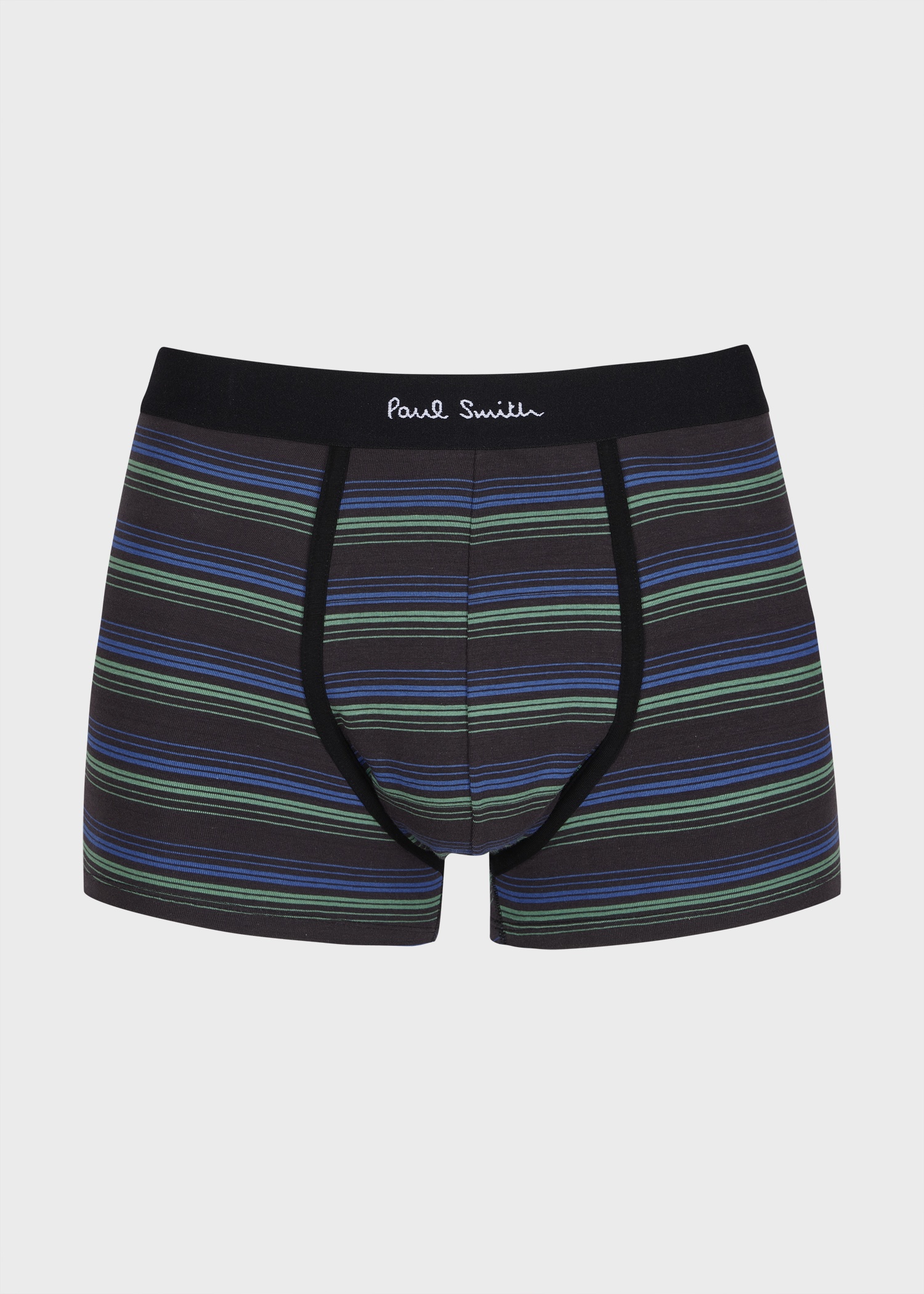 Black and Blue Stripe Boxer Briefs Three Pack - 3