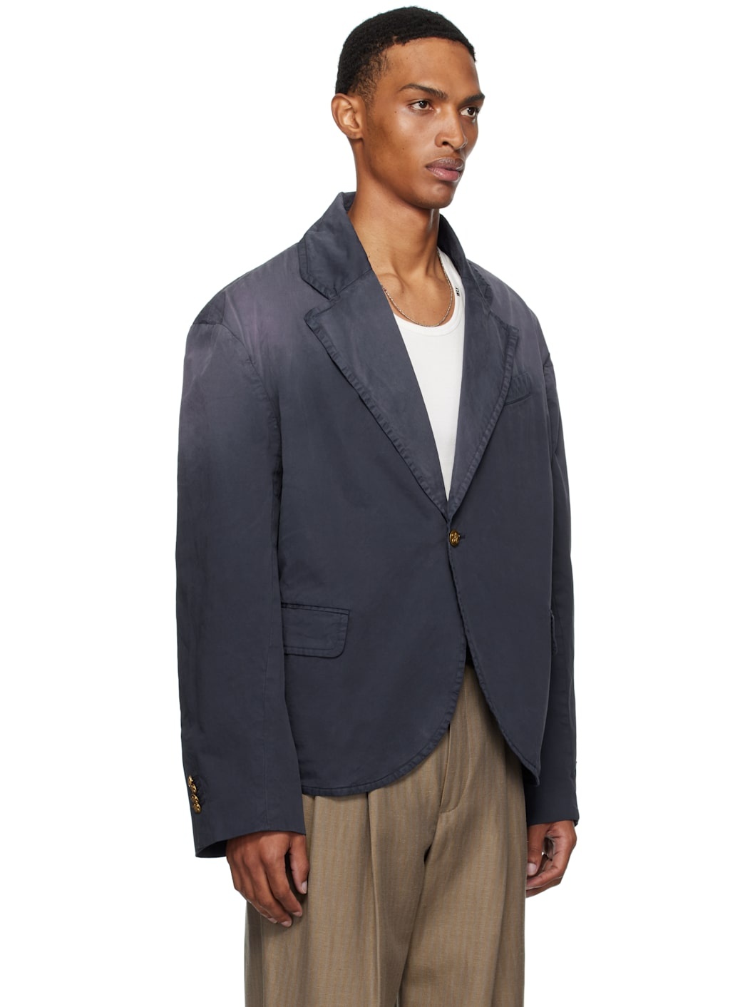 Navy Box Cutter Blazer - 2