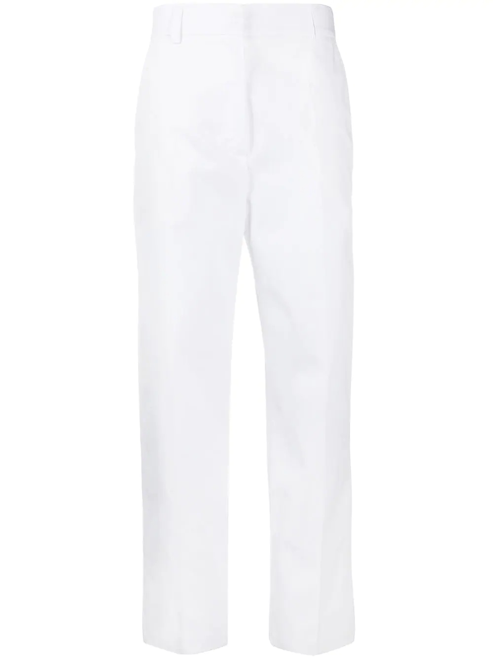 high waist plain trousers - 1