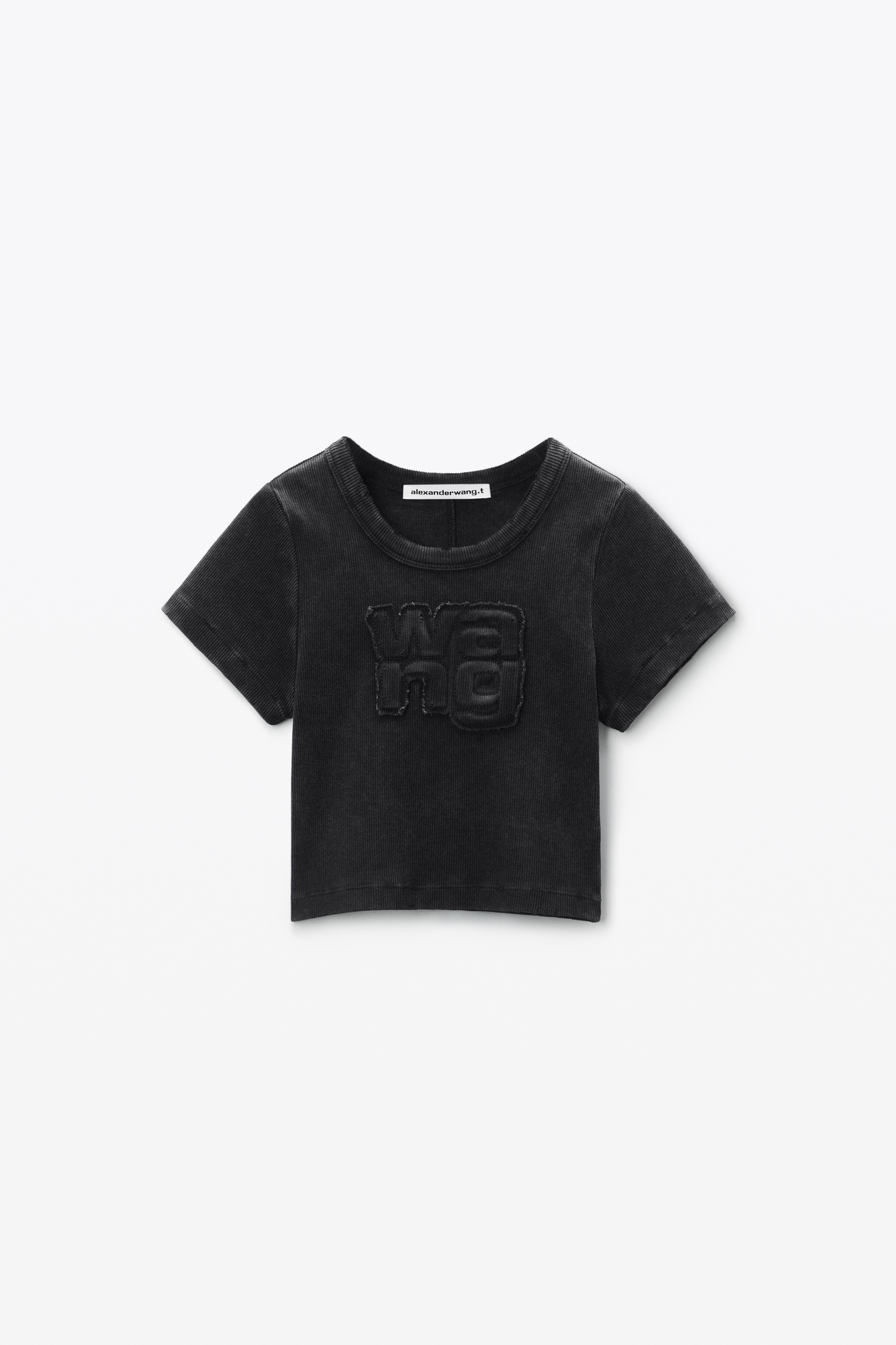 Distressed Logo Baby Tee - 1