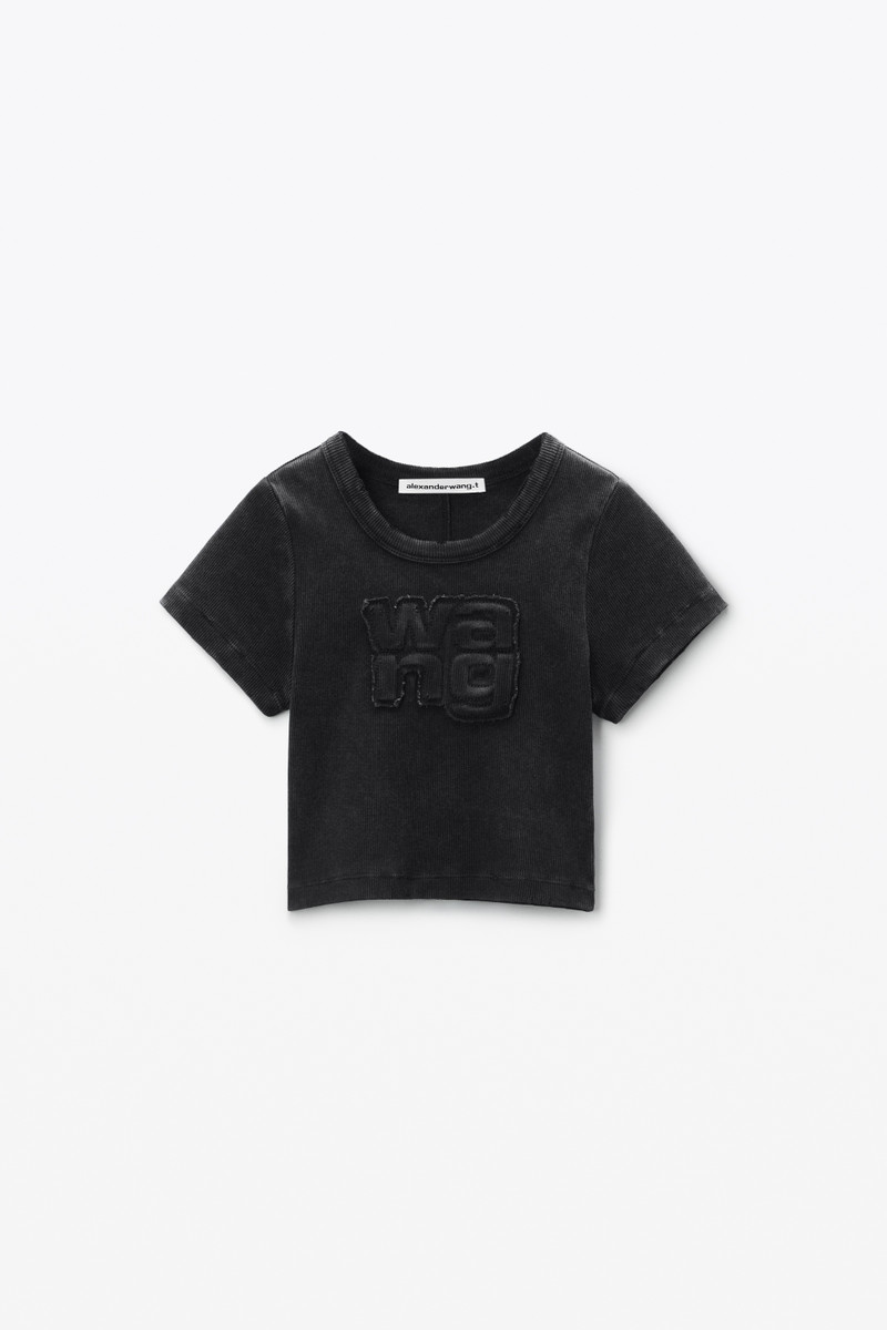 Distressed Logo Baby Tee 1