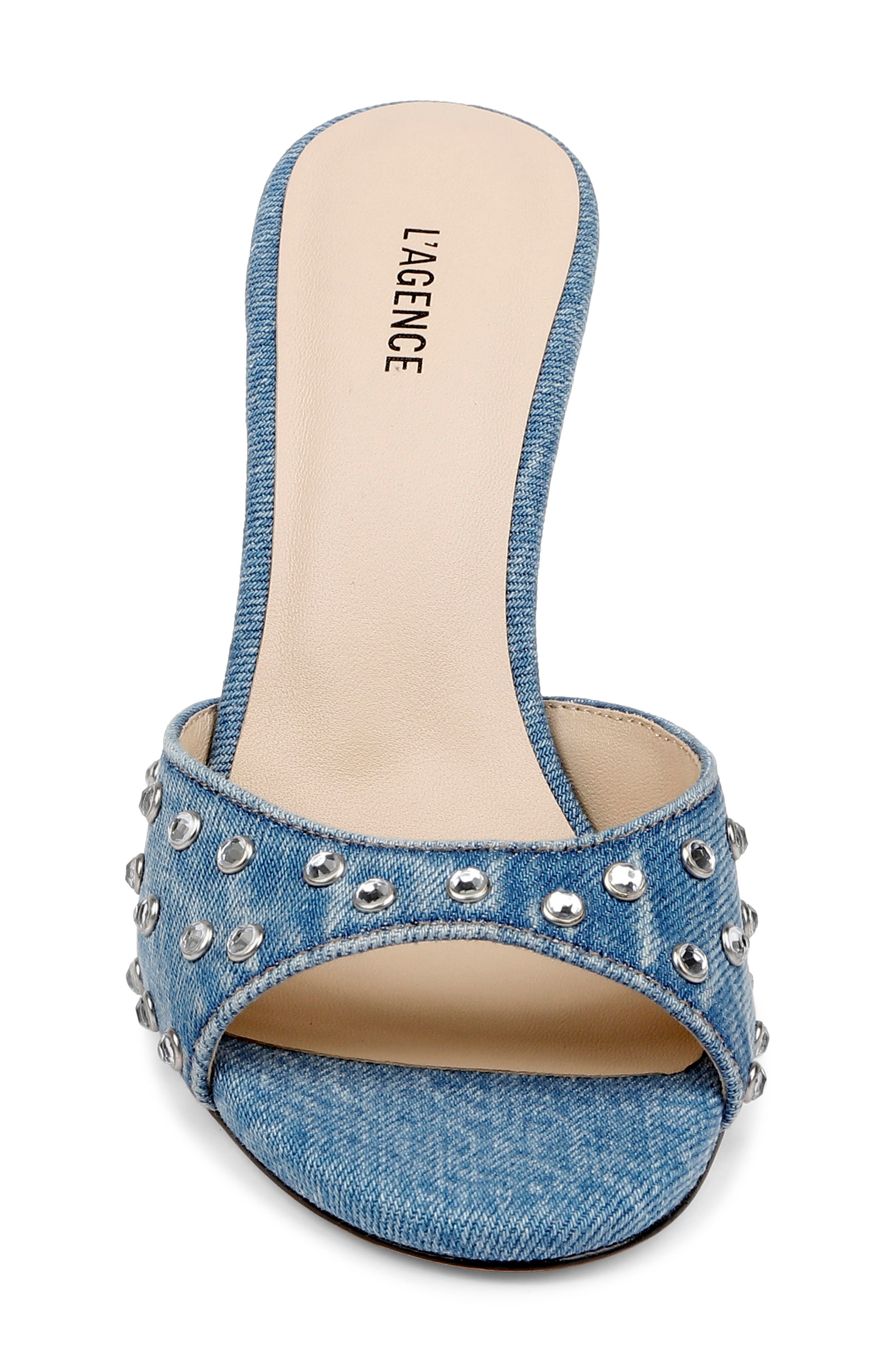 L'AGENCE Lucienne Sandal in Light Denim at Nordstrom - 3