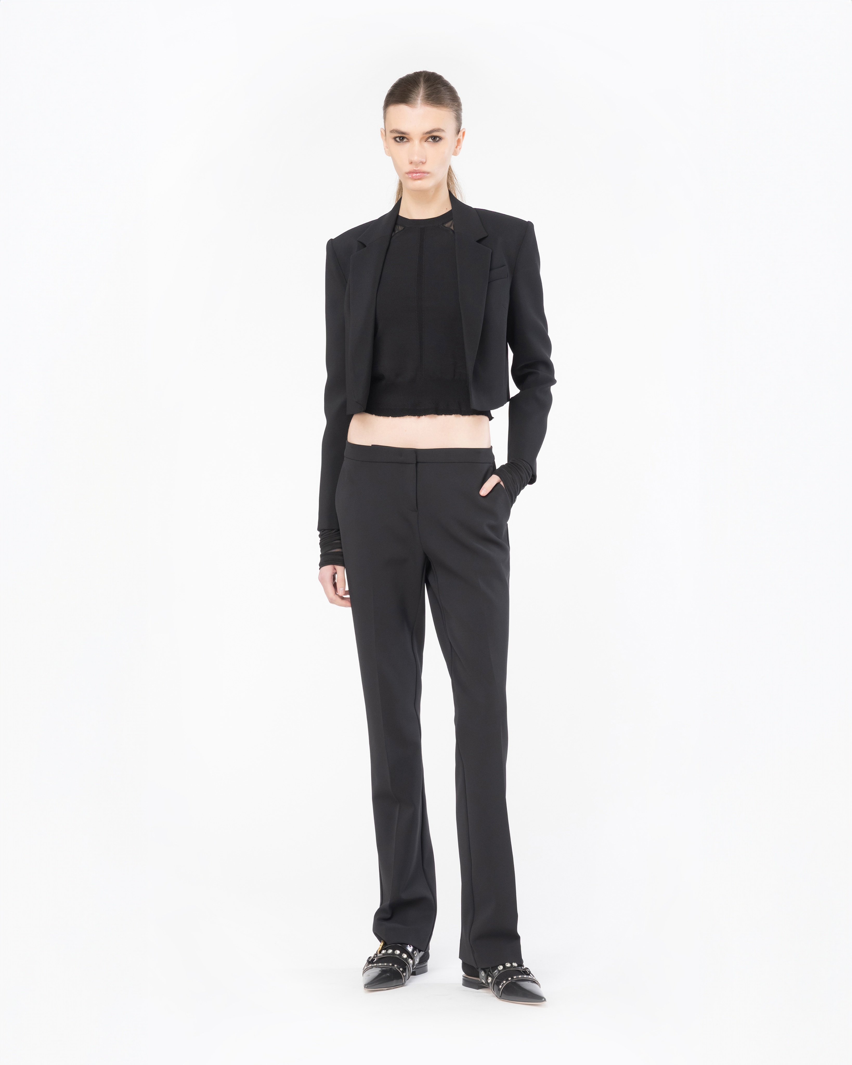 STRETCH CREPE SPENCER JACKET - 2