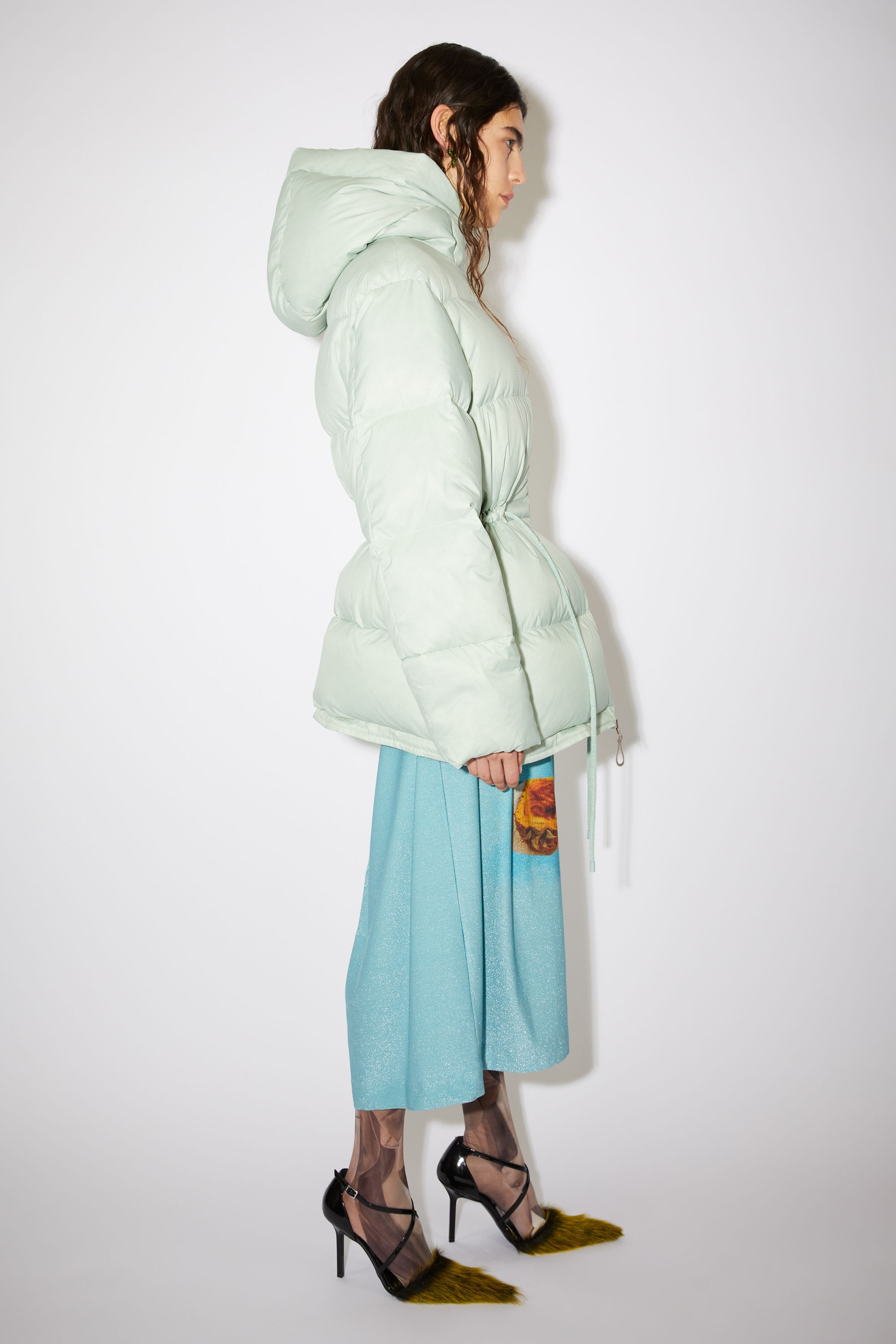 Hooded puffer jacket - Spearmint green - 4