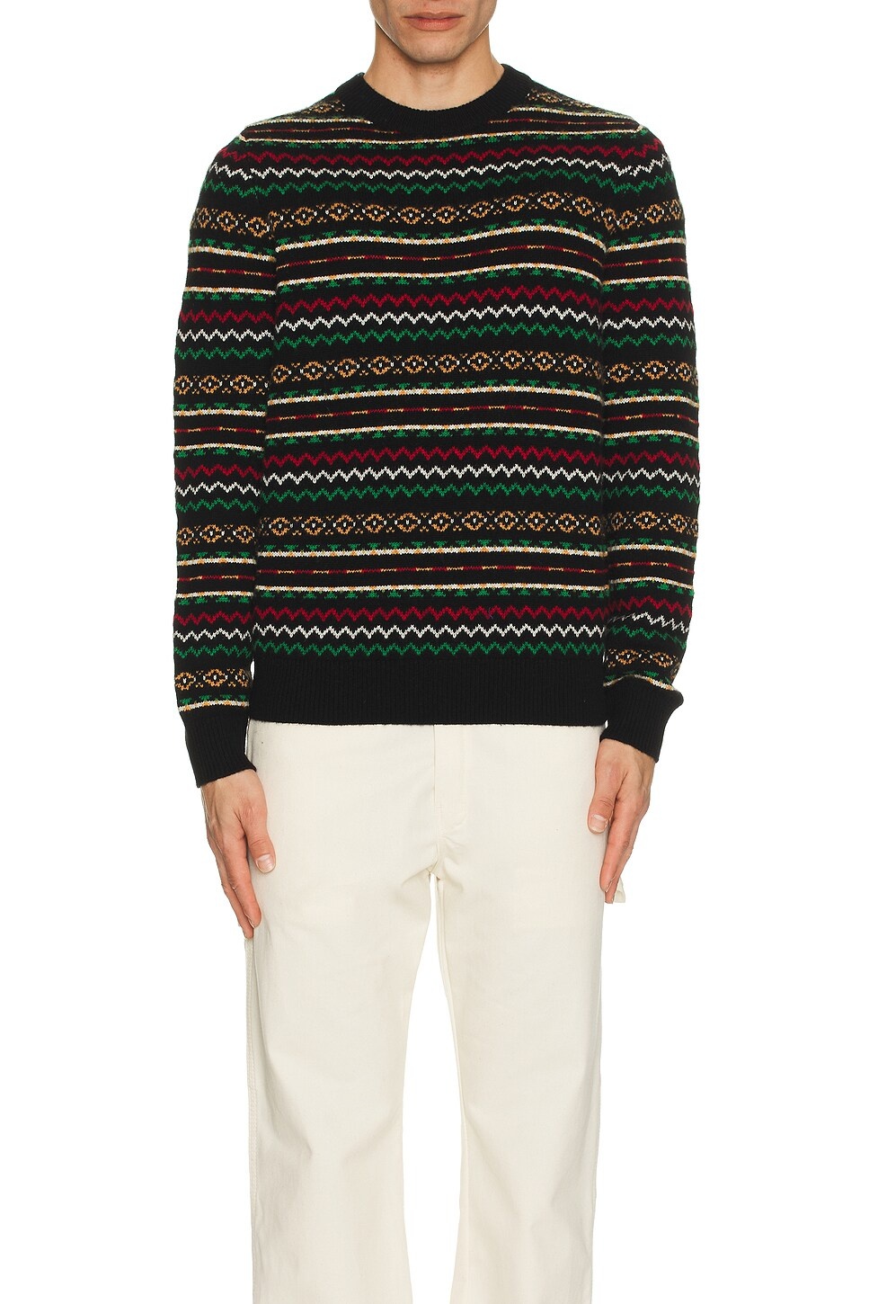 Lodge Crew Neck Sweater in Cashmere Blend - 3