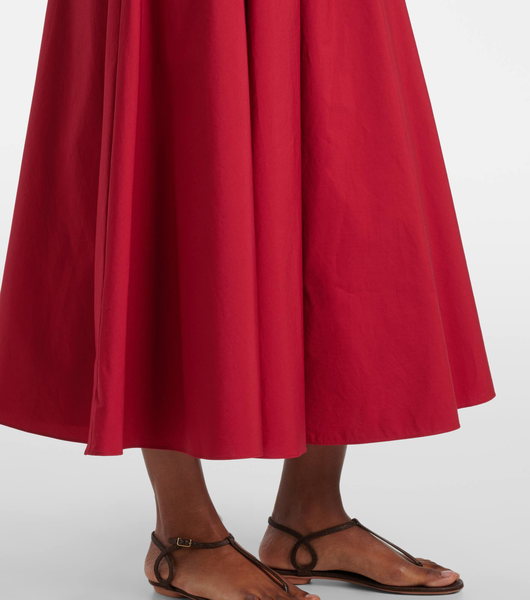Cotton poplin midi dress - 5