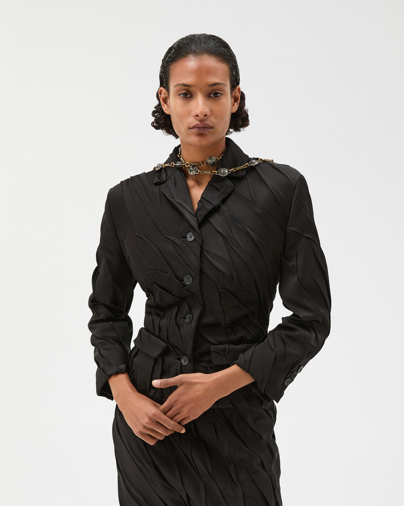 VERSACE Draped Envers-Satin Blazer outlook