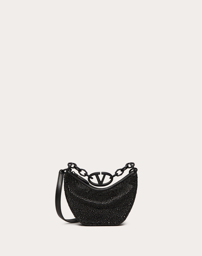 VLOGO MOON MINI HOBO BAG WITH RHINESTONES - 1