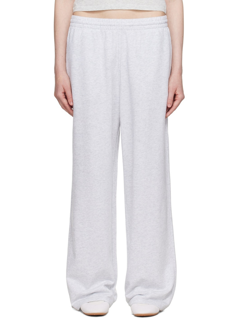 Gray Summer Fleece Straight Leg Sweatpants 1