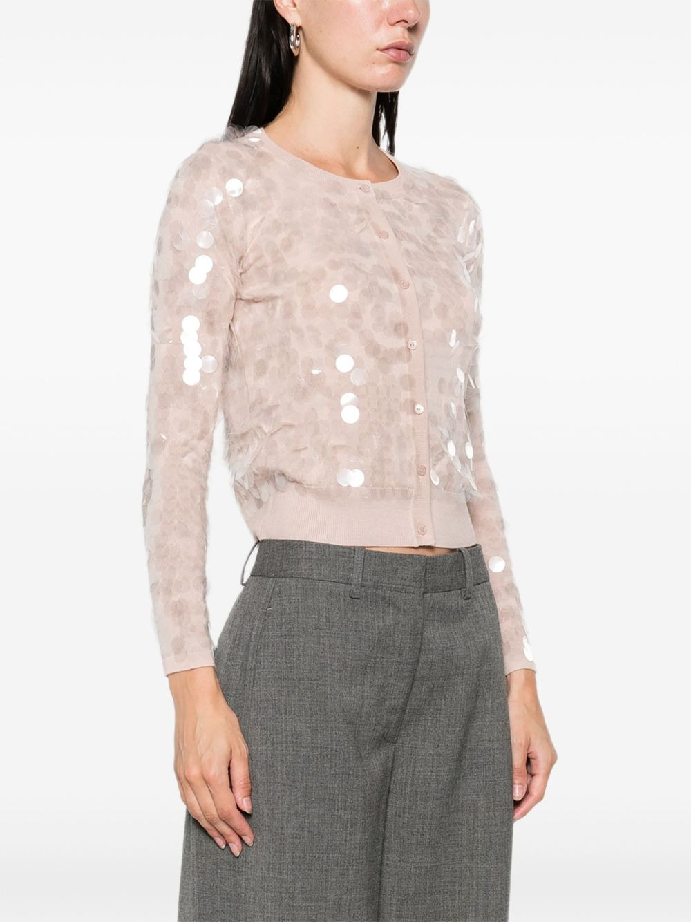 sequin embellished cardigan - 3