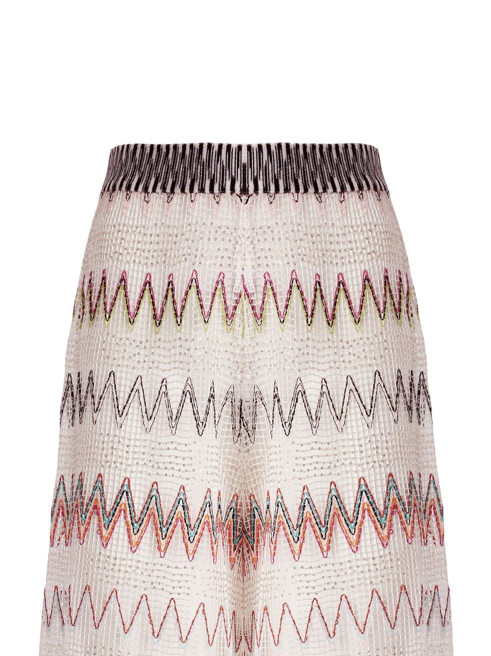 zigzag-woven trousers - 2