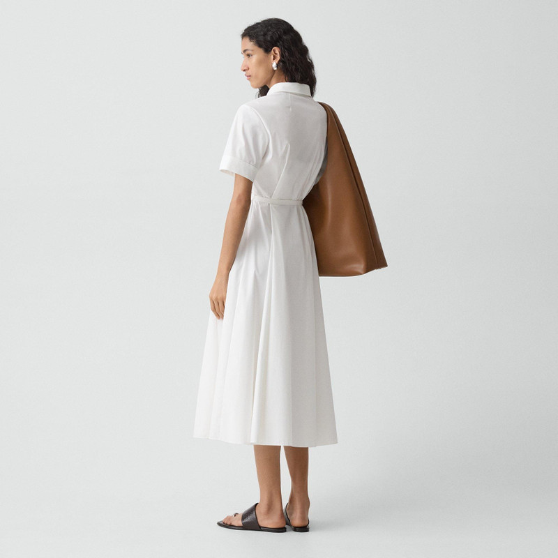 Theory Belted Shirt Dress in Good Poplin outlook