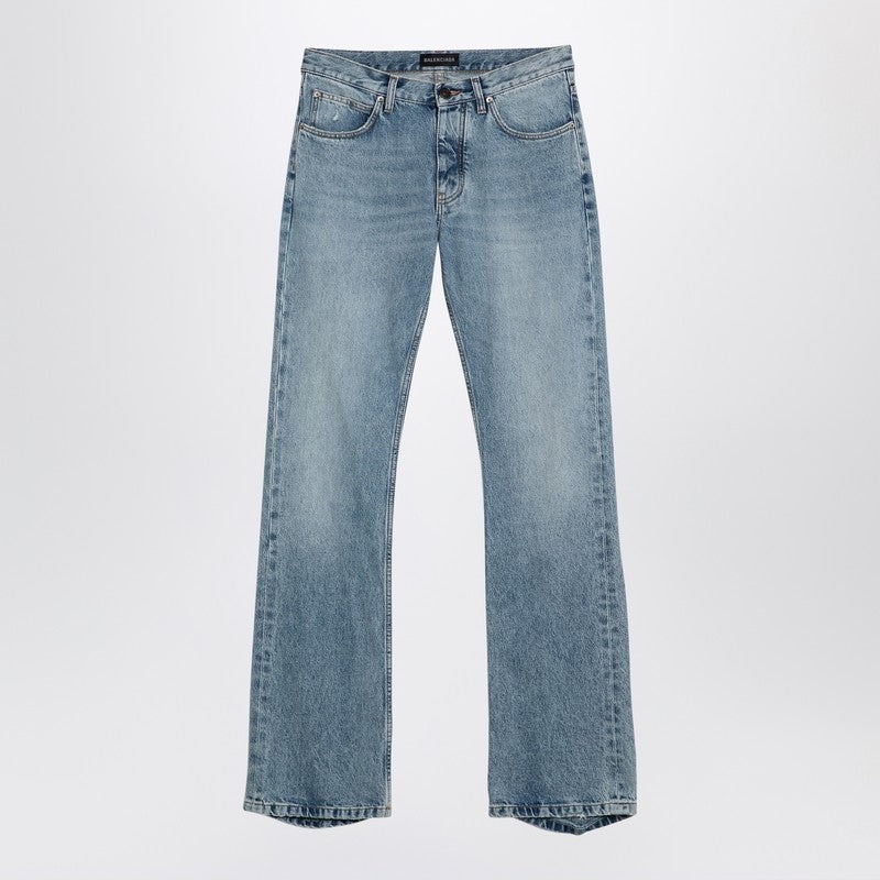 Balenciaga Light Blue Jeans With Distressed Hem Women - 1