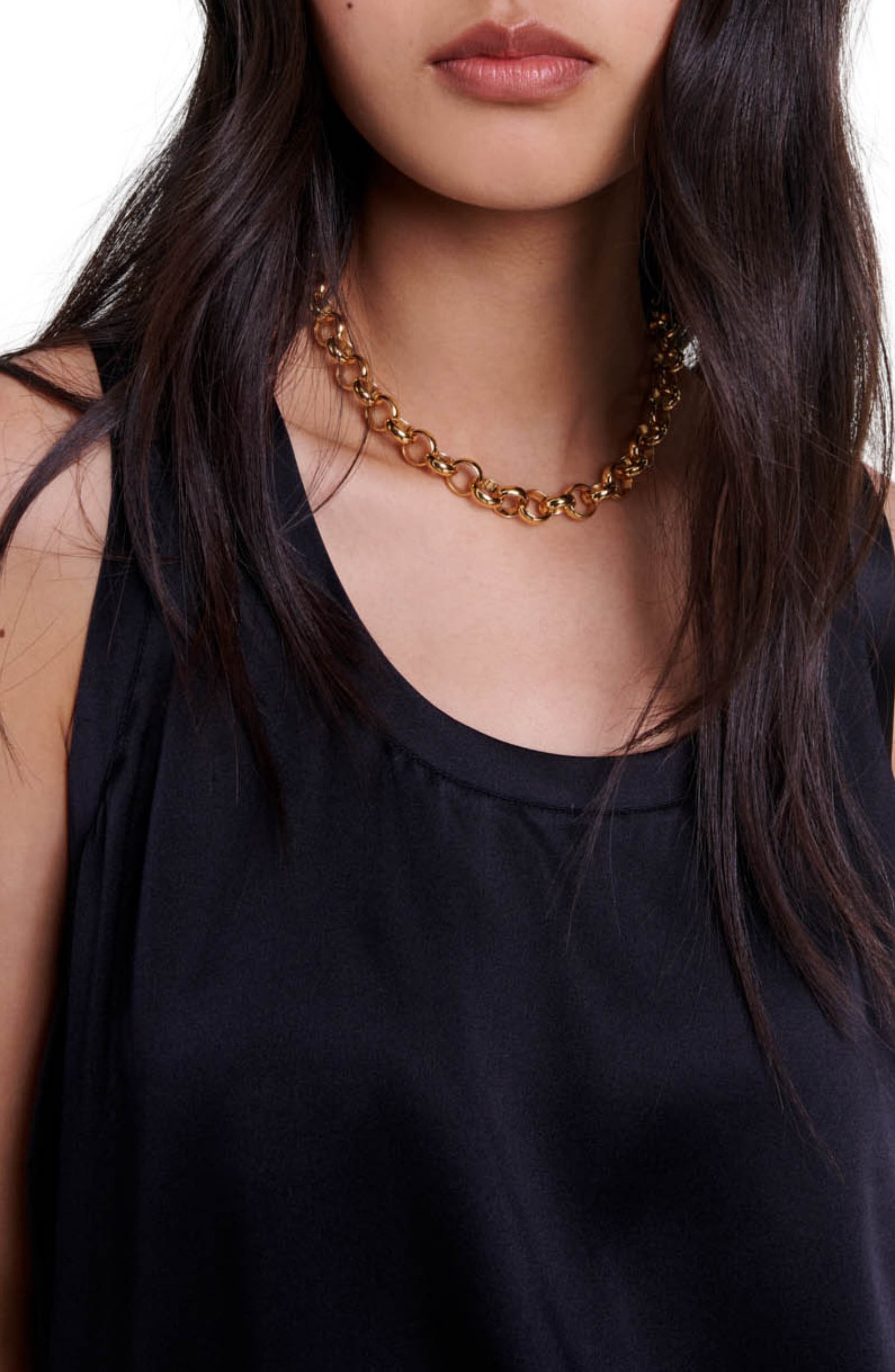 maje Silk tank top in Black at Nordstrom - 7