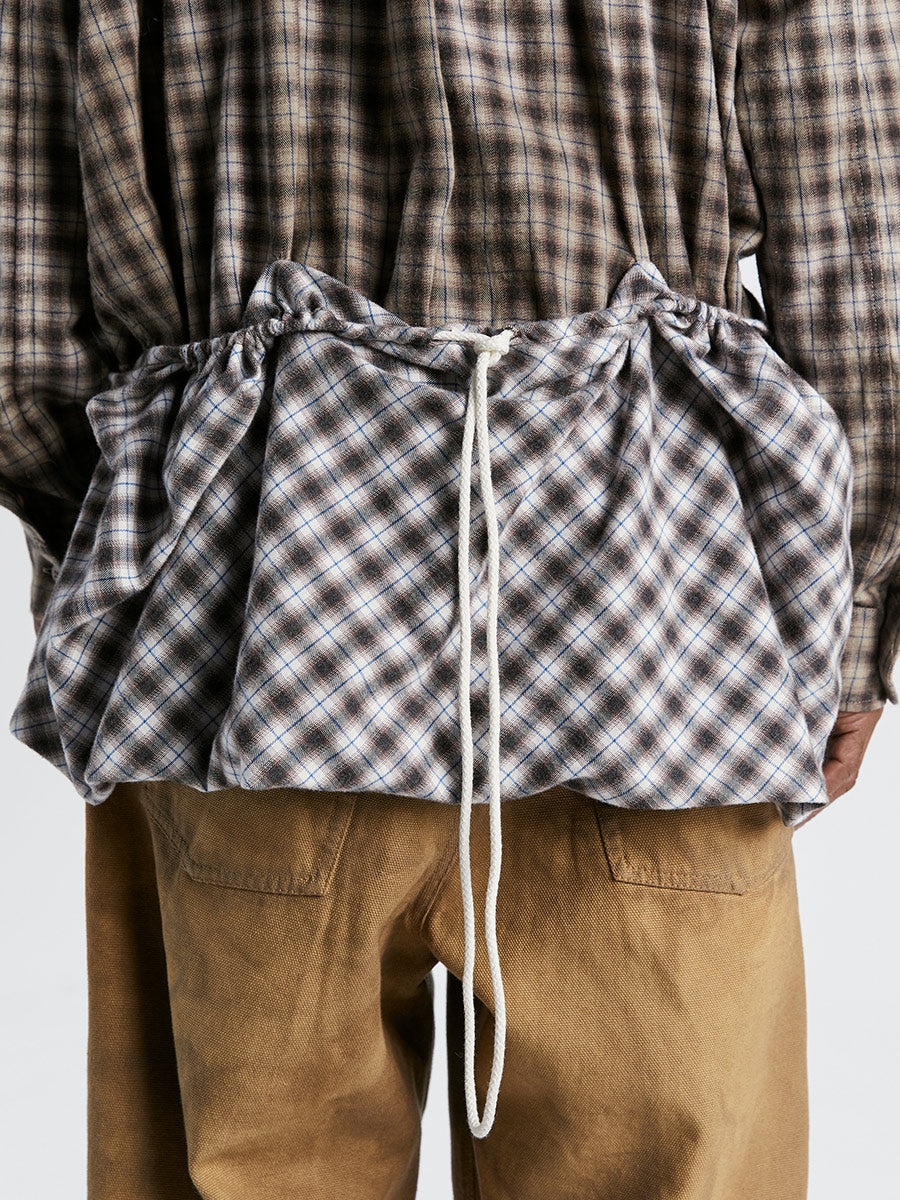 Criny Shirt Brown Check Print - 7