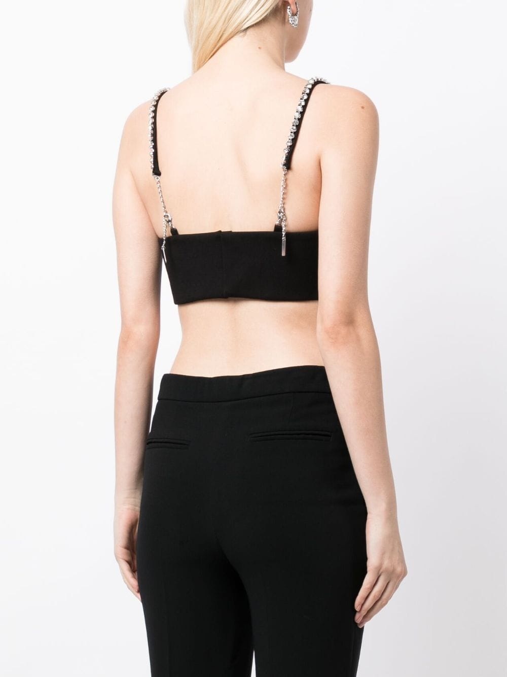 heart-motif crystal-embellished top - 4