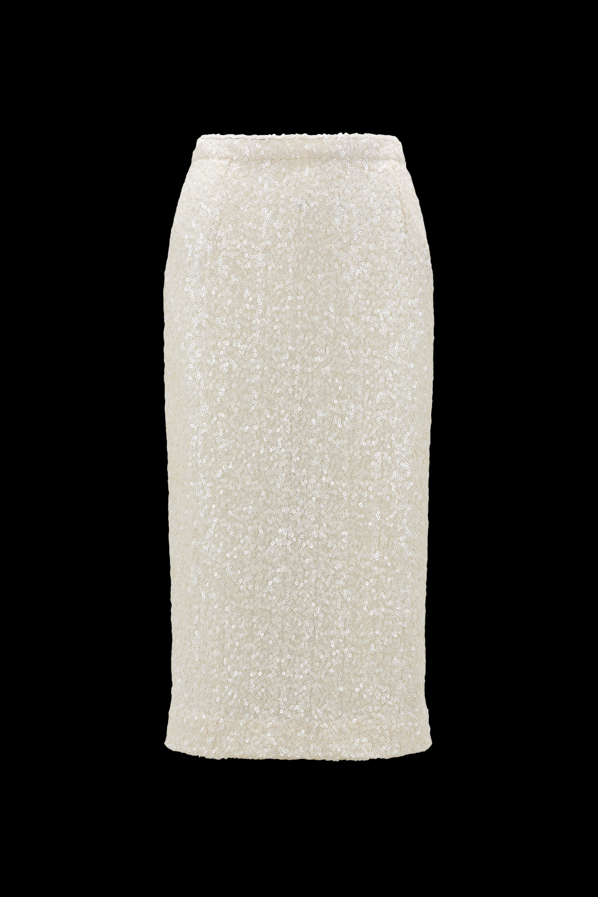 Sequin-Embroidered Pencil Skirt - 1
