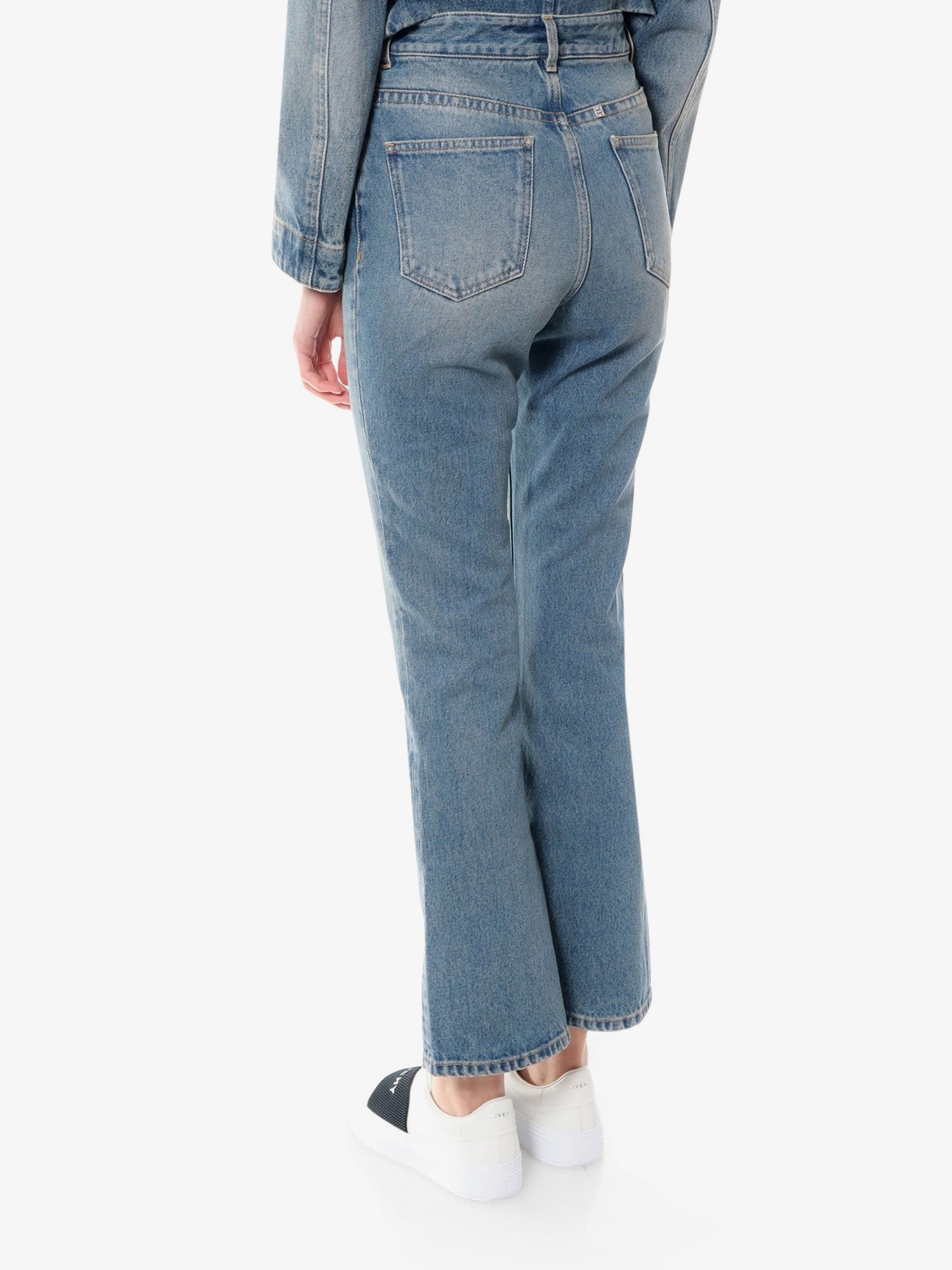 Givenchy Cotton Boot Cut Jeans With 4G Chain - 4
