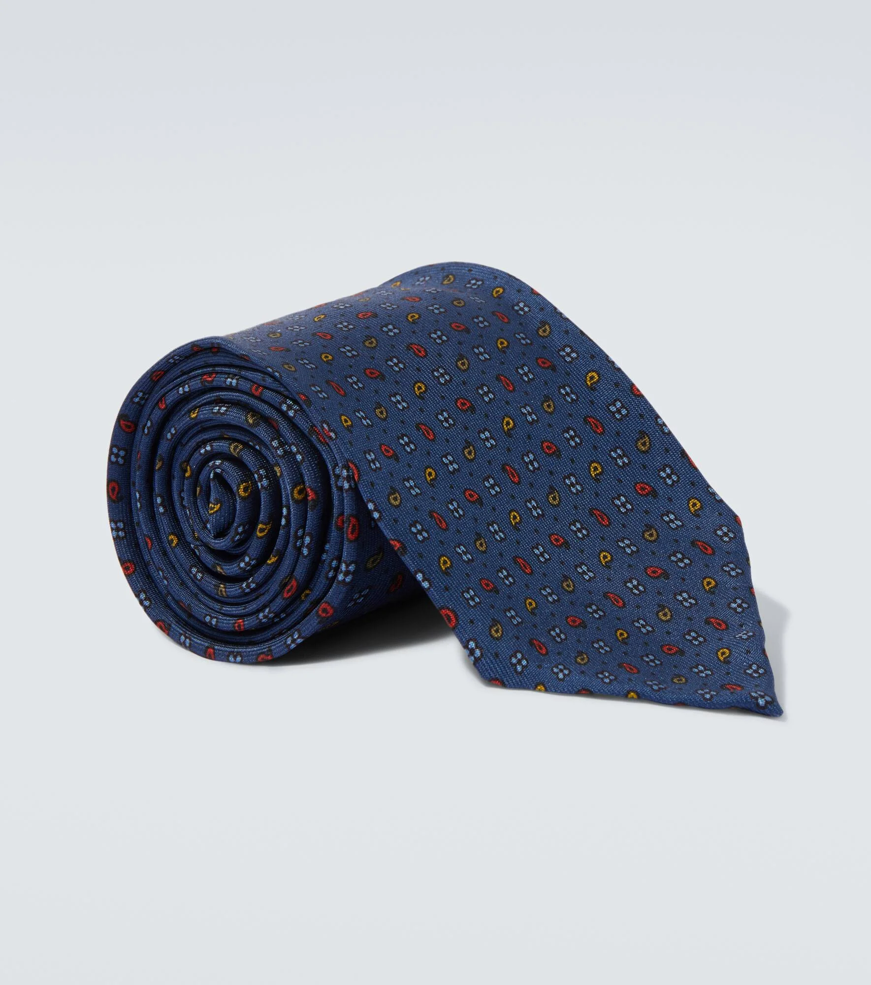 Printed silk satin tie - 1