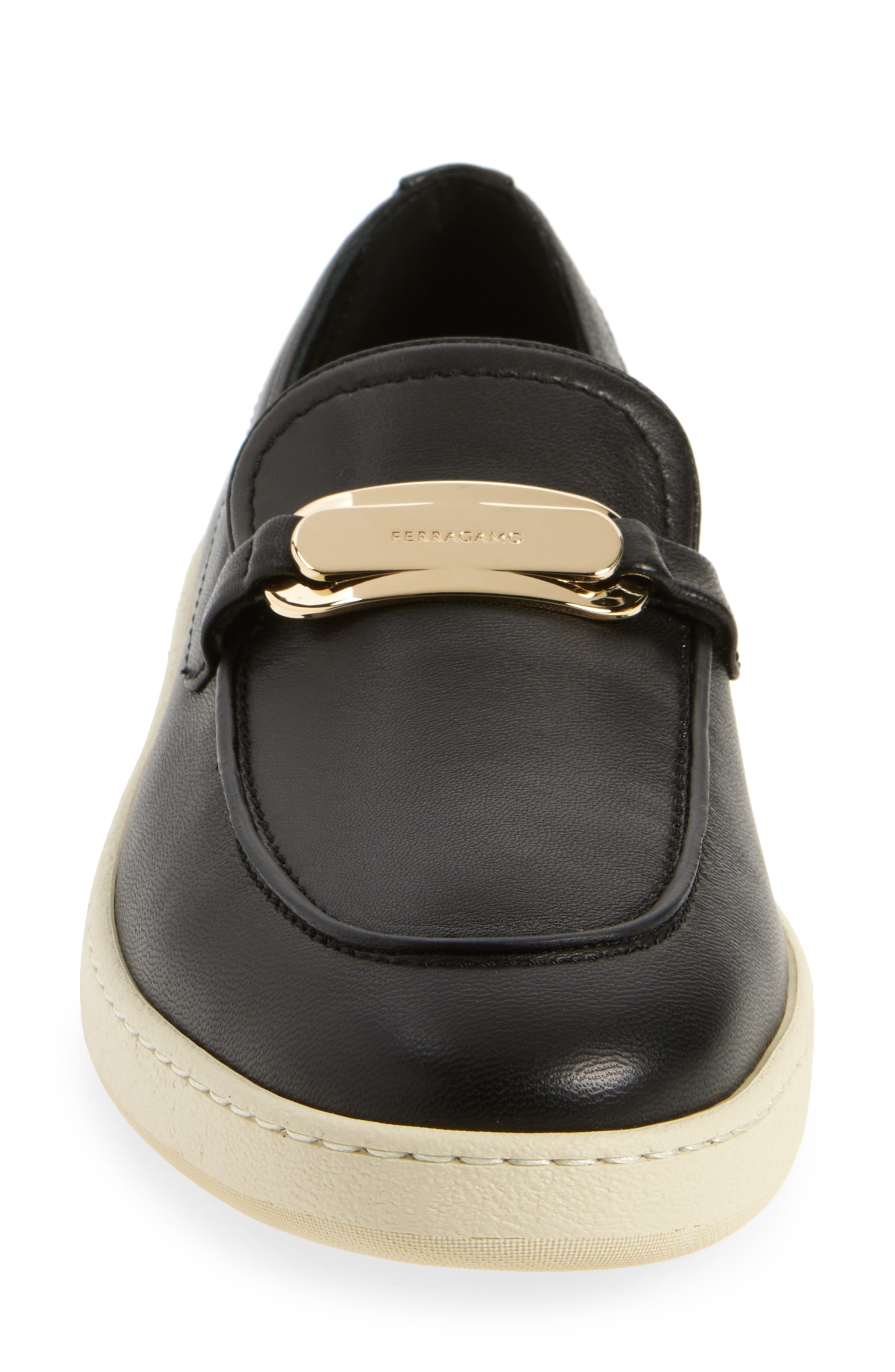 FERRAGAMO Crio Logo Loafer in Black at Nordstrom - 4