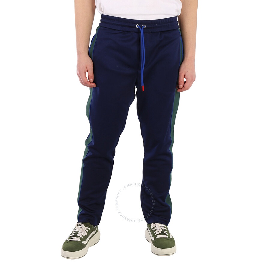 Moncler Men's Navy Striped Drawstring Sweatpants - 3