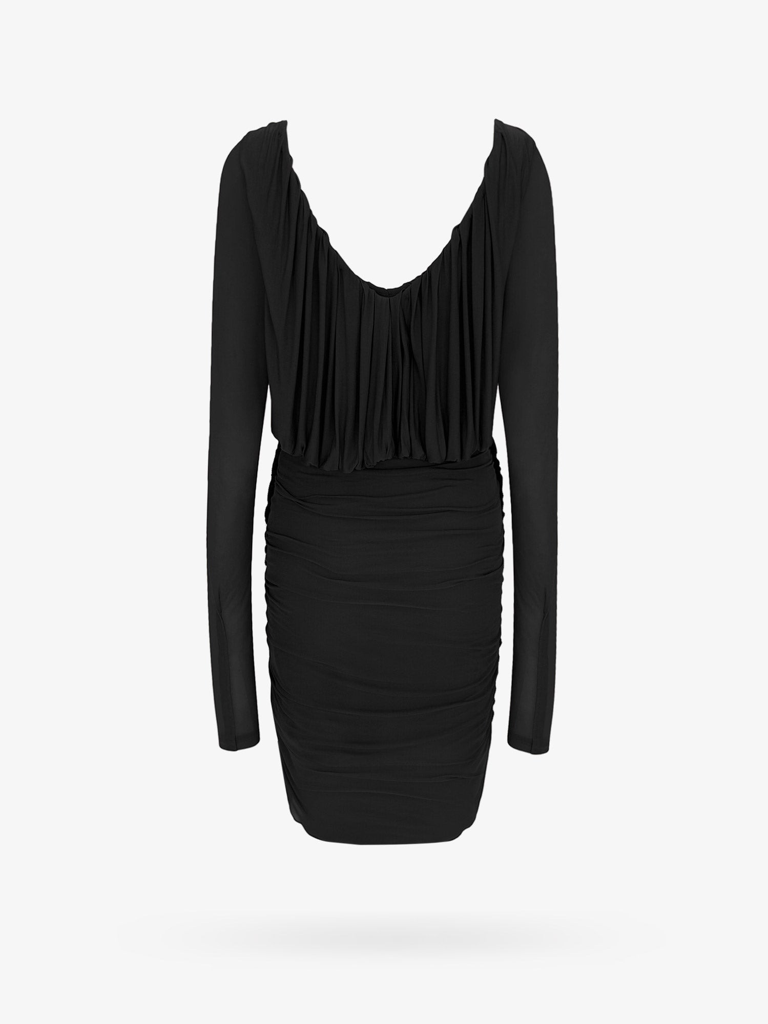 Cupro Dress With Drapery - 5