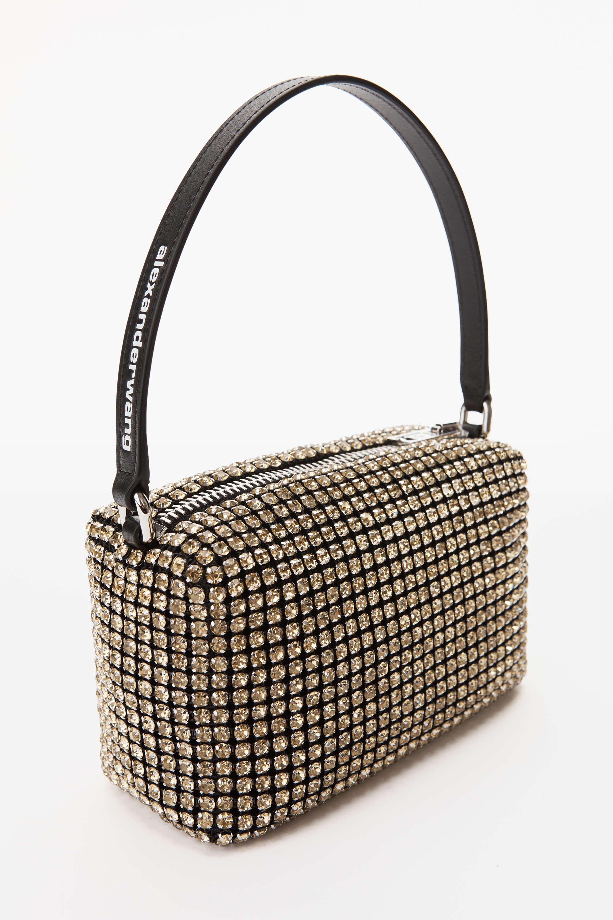 HEIRESS MEDIUM POUCH IN RHINESTONE MESH - 4