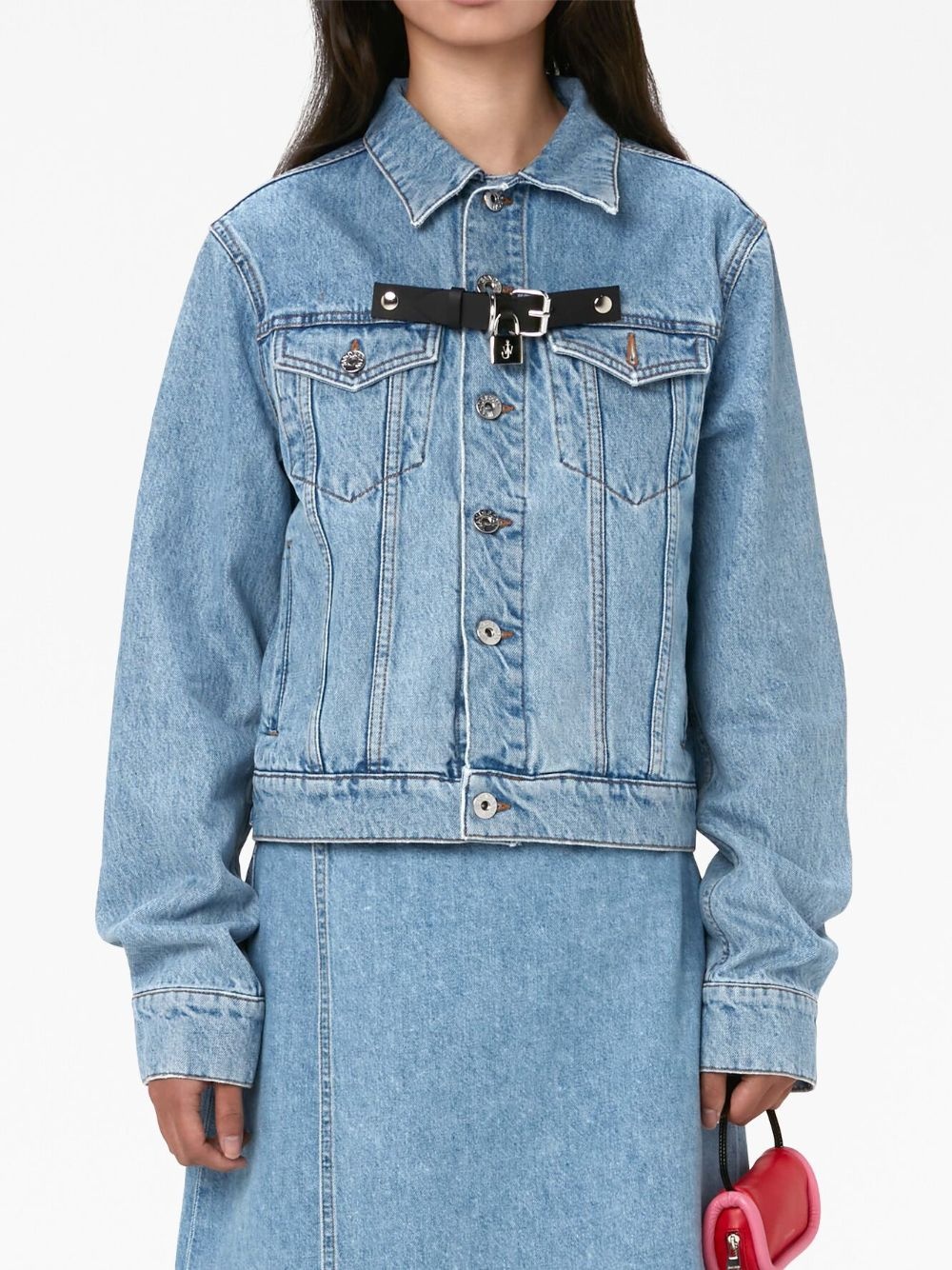 padlock strap trucker jacket - 4