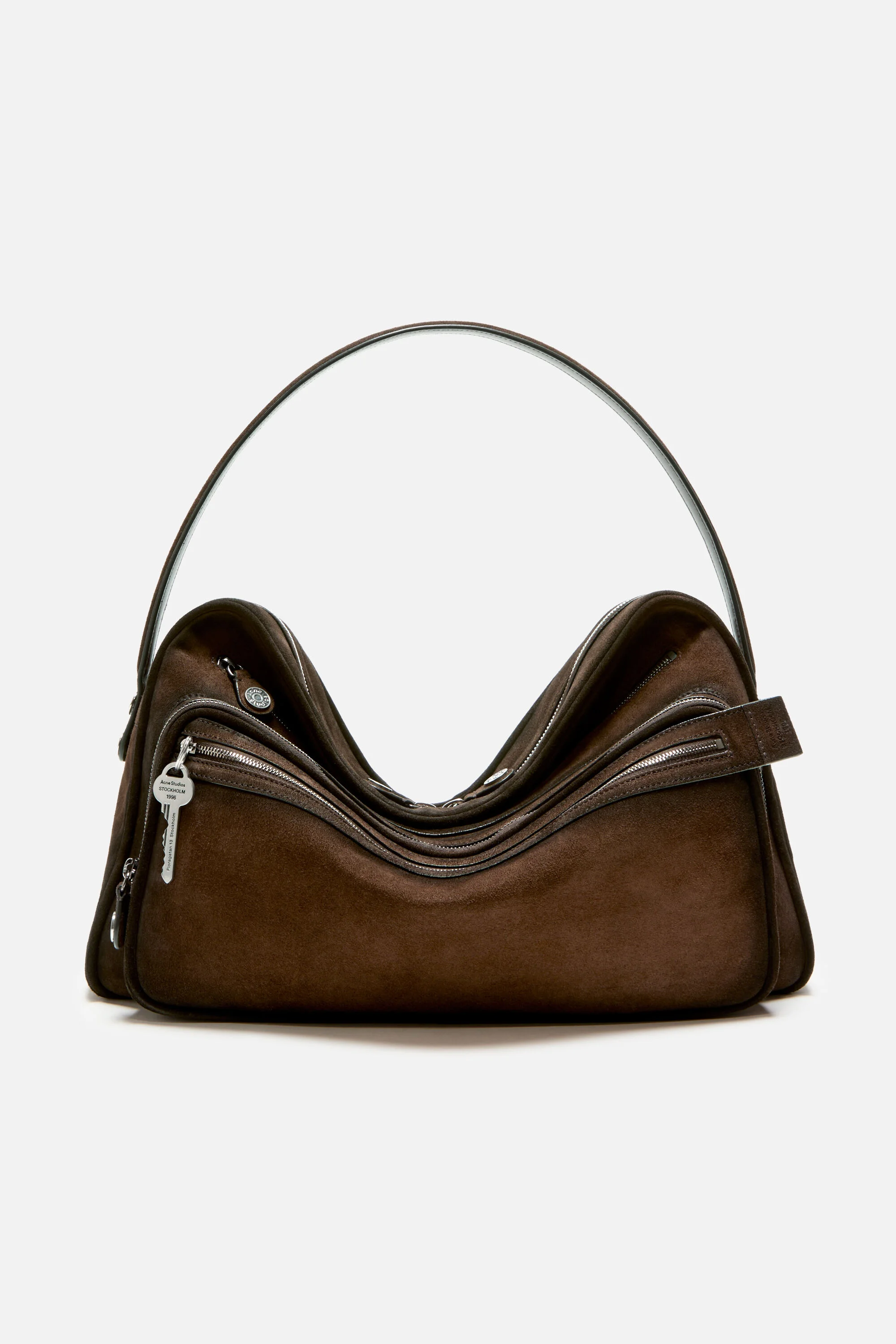 Camero Camera Suede Shoulder Bag - Dark brown - 1