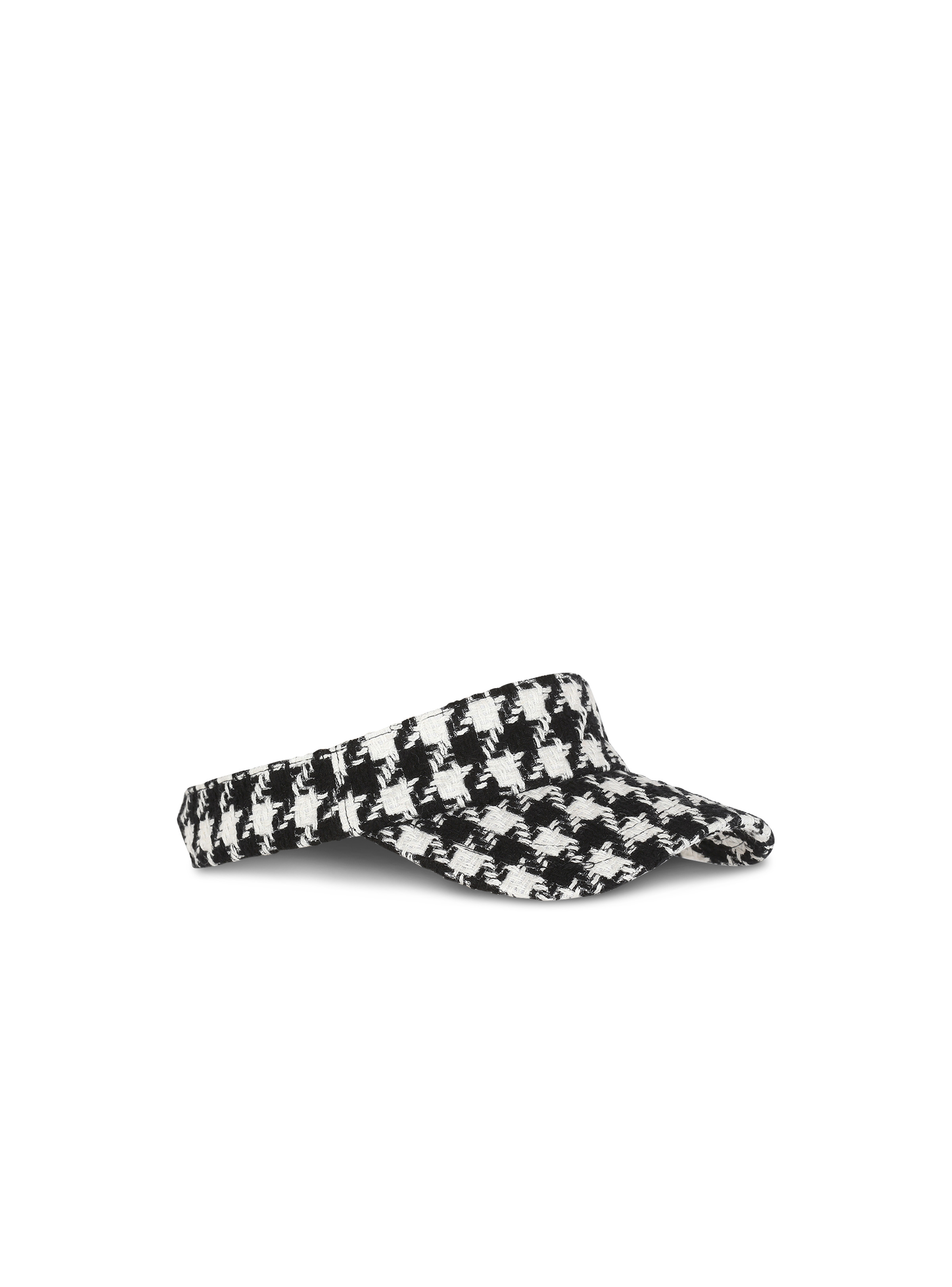 Houndstooth print visor cap - 3