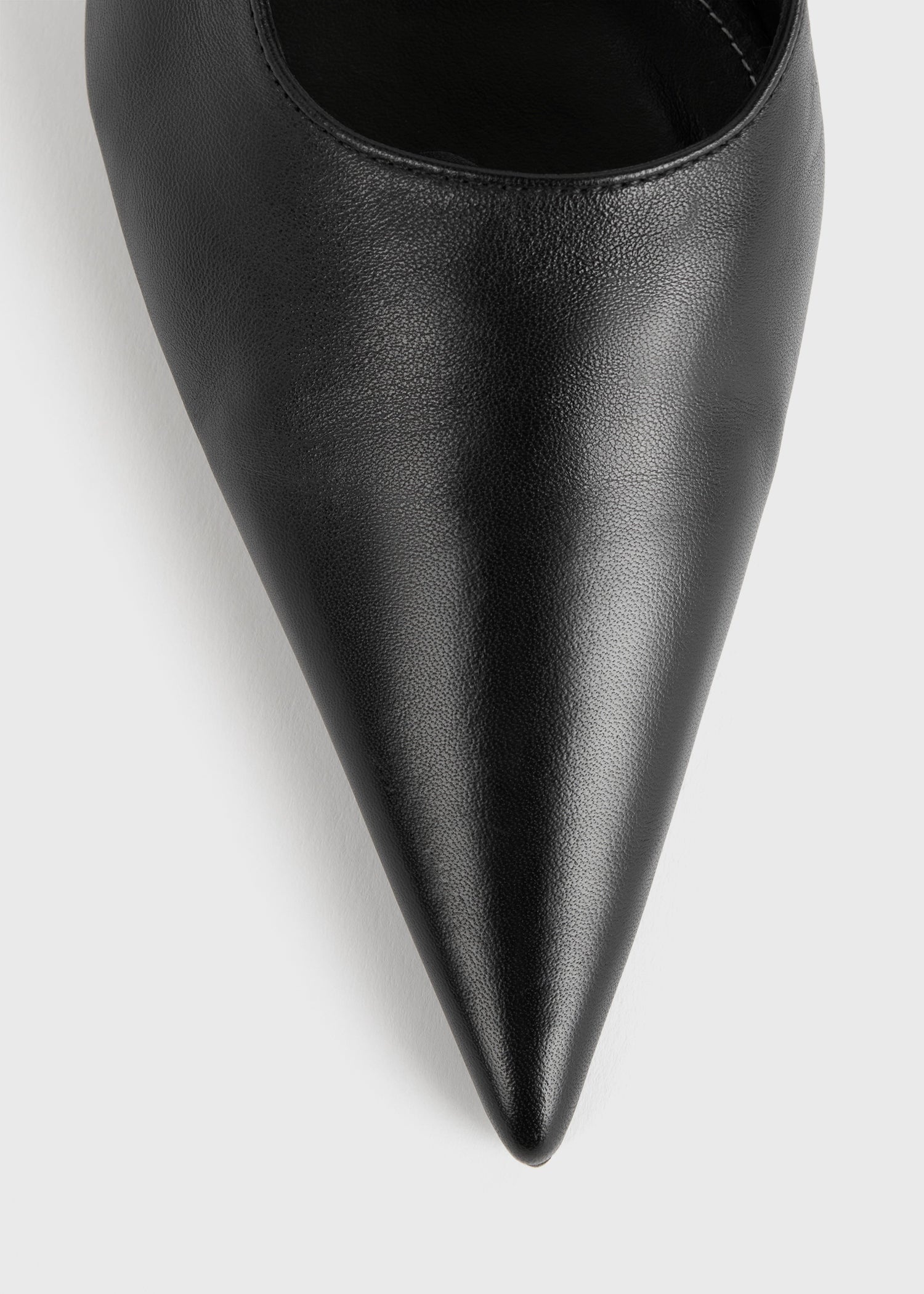 Classic leather slingbacks black - 5