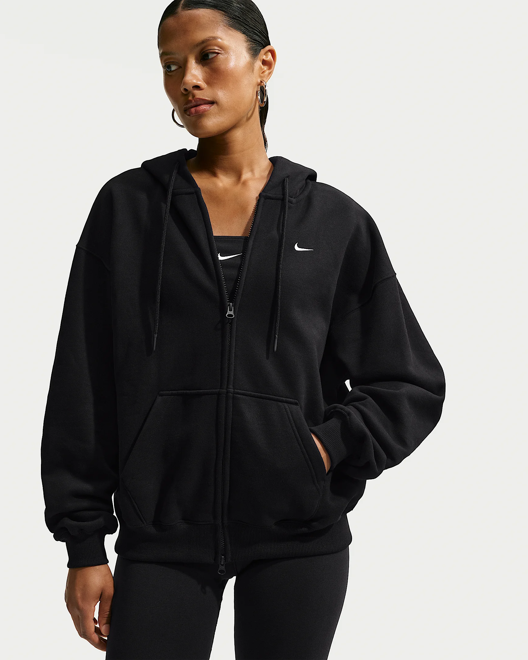Nike Studio Fleece Medium Weight Women's Oversized Full-Zip Hoodie - 1
