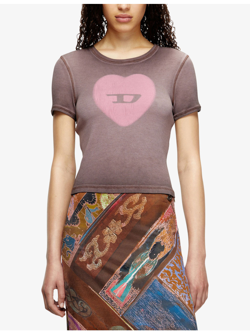 T-Ele Heart-Print Stretch-Cotton T-Shirt - 3