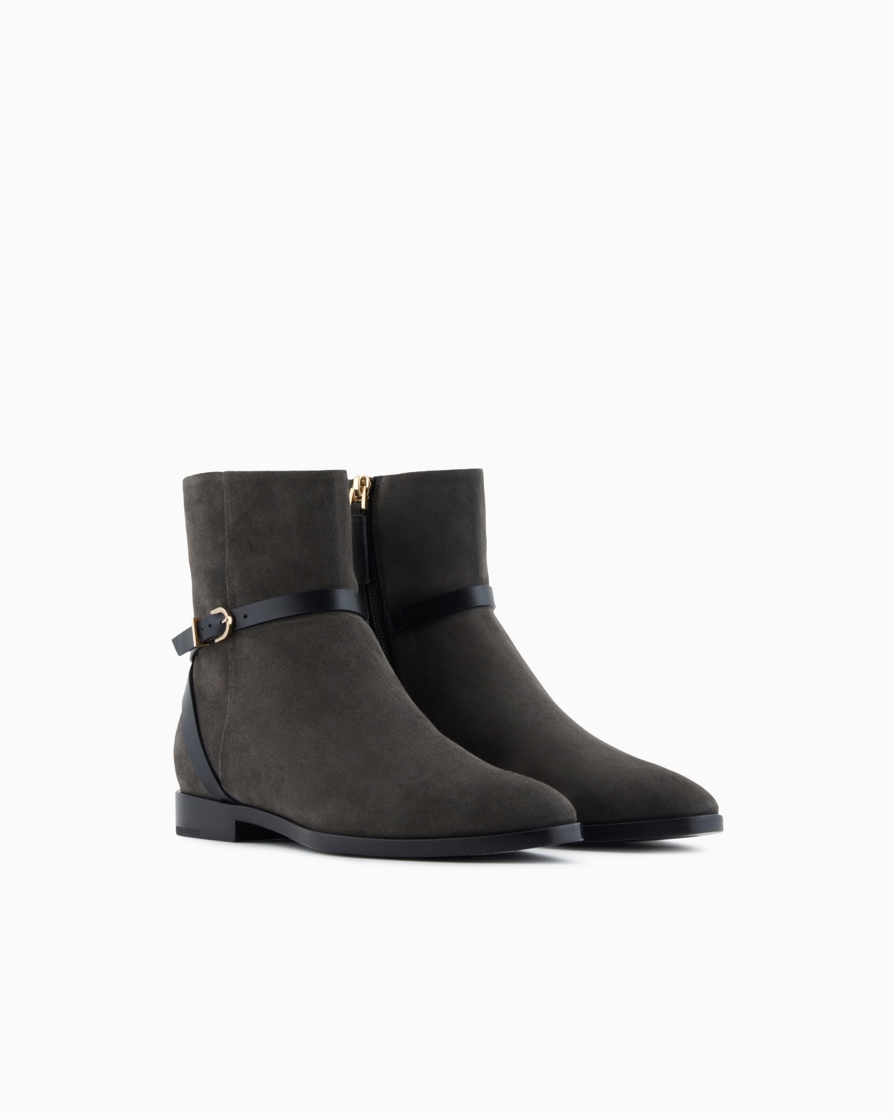 SUEDE AND CALFSKIN ANKLE BOOTS - 2