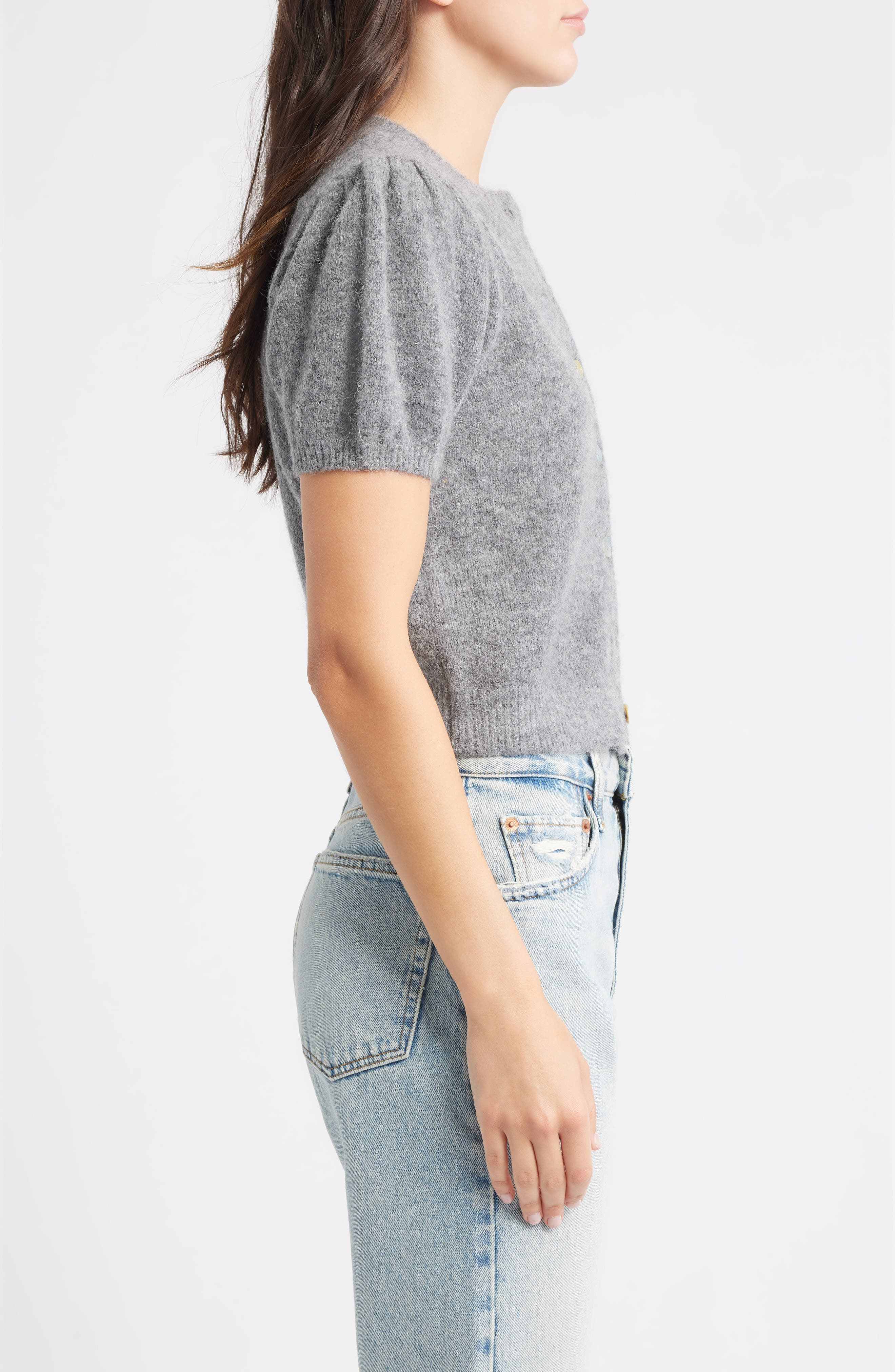 DÔEN Anisa Cardigan in Dark Heather Grey at Nordstrom - 3