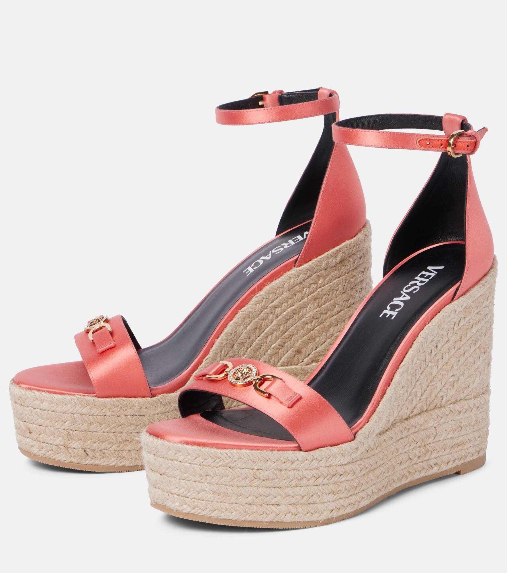 Medusa '95 satin espadrille wedges - 5