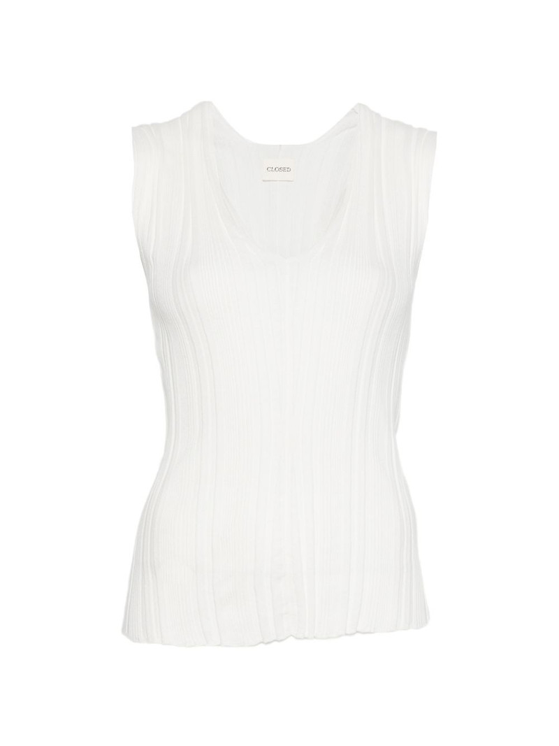 ribbed-knit V-neck sweater 1