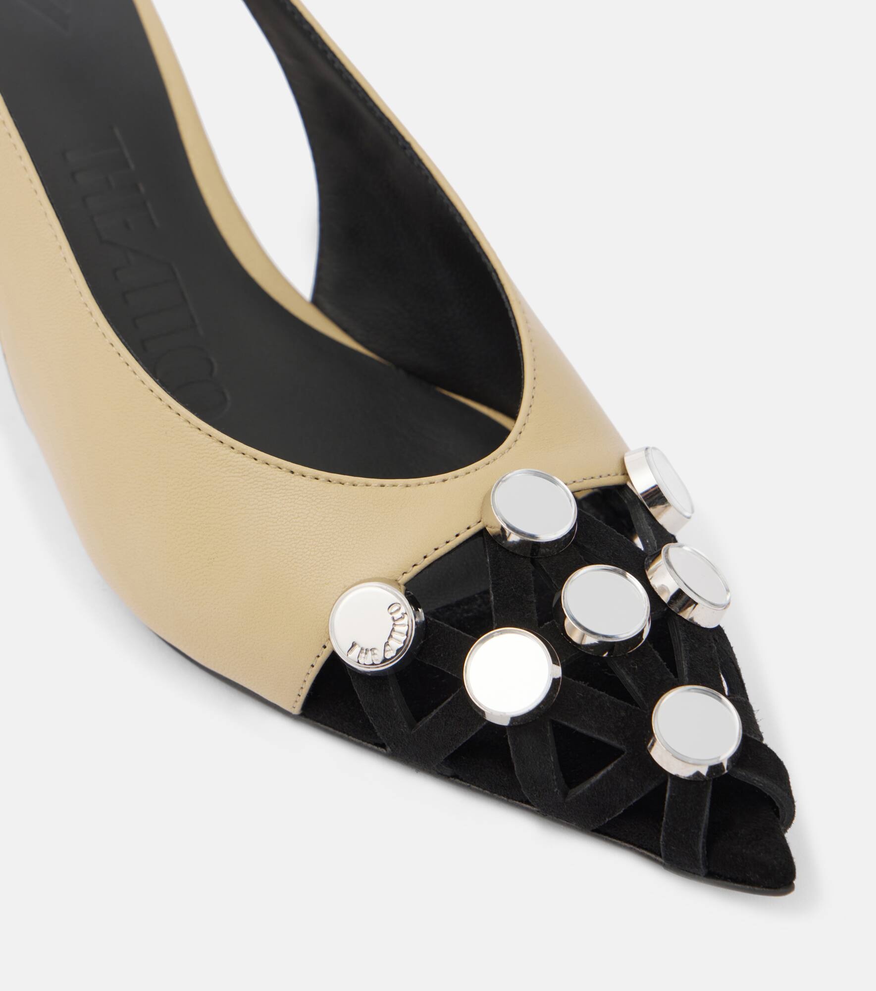 Fiona 50 embellished leather slingback pumps - 5