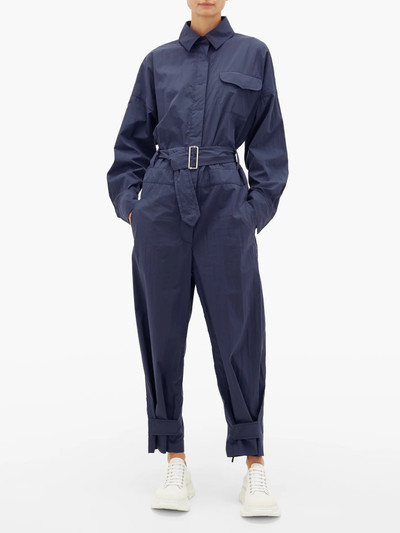 Moncler Tuta belted cotton-blend taffeta jumpsuit outlook