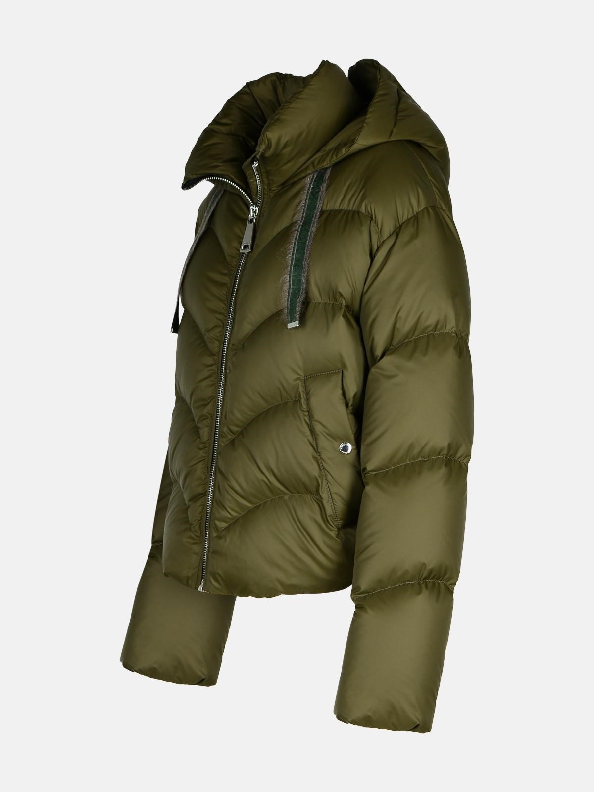 'HUG' GREEN POLYESTER BLEND DOWN JACKET - 2