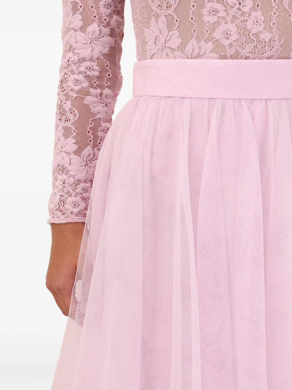 tulle pleated maxi skirt - 3