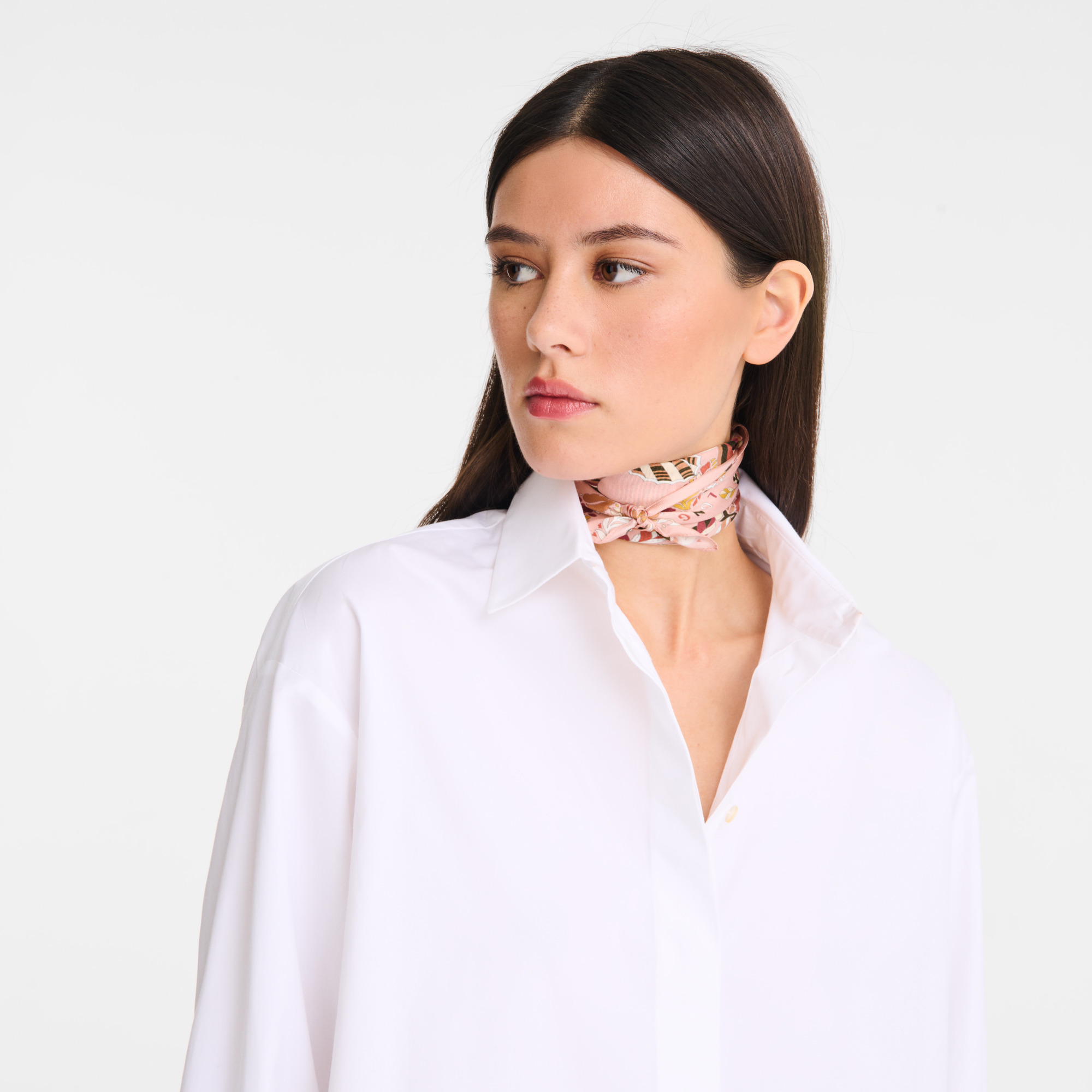 Forêt Longchamp Silk scarf 50 Pink Tea - Silk - 2
