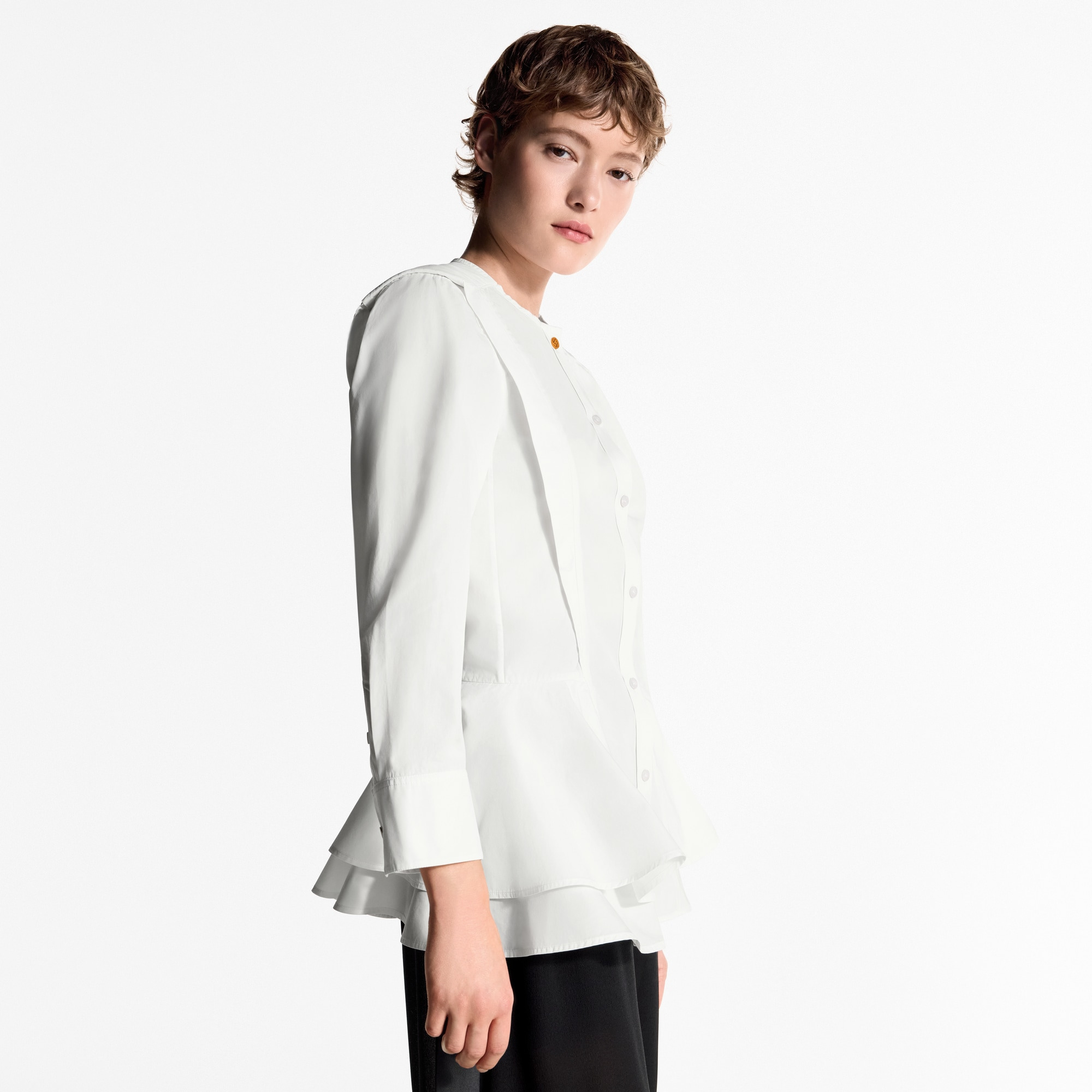 Poplin Peplum Blouse - 5