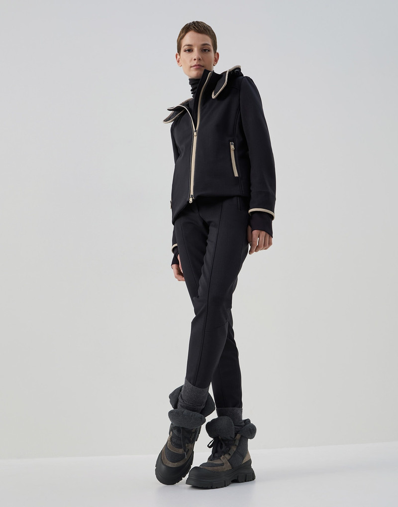 Virgin wool flannel e suede mountain boots with monili 4